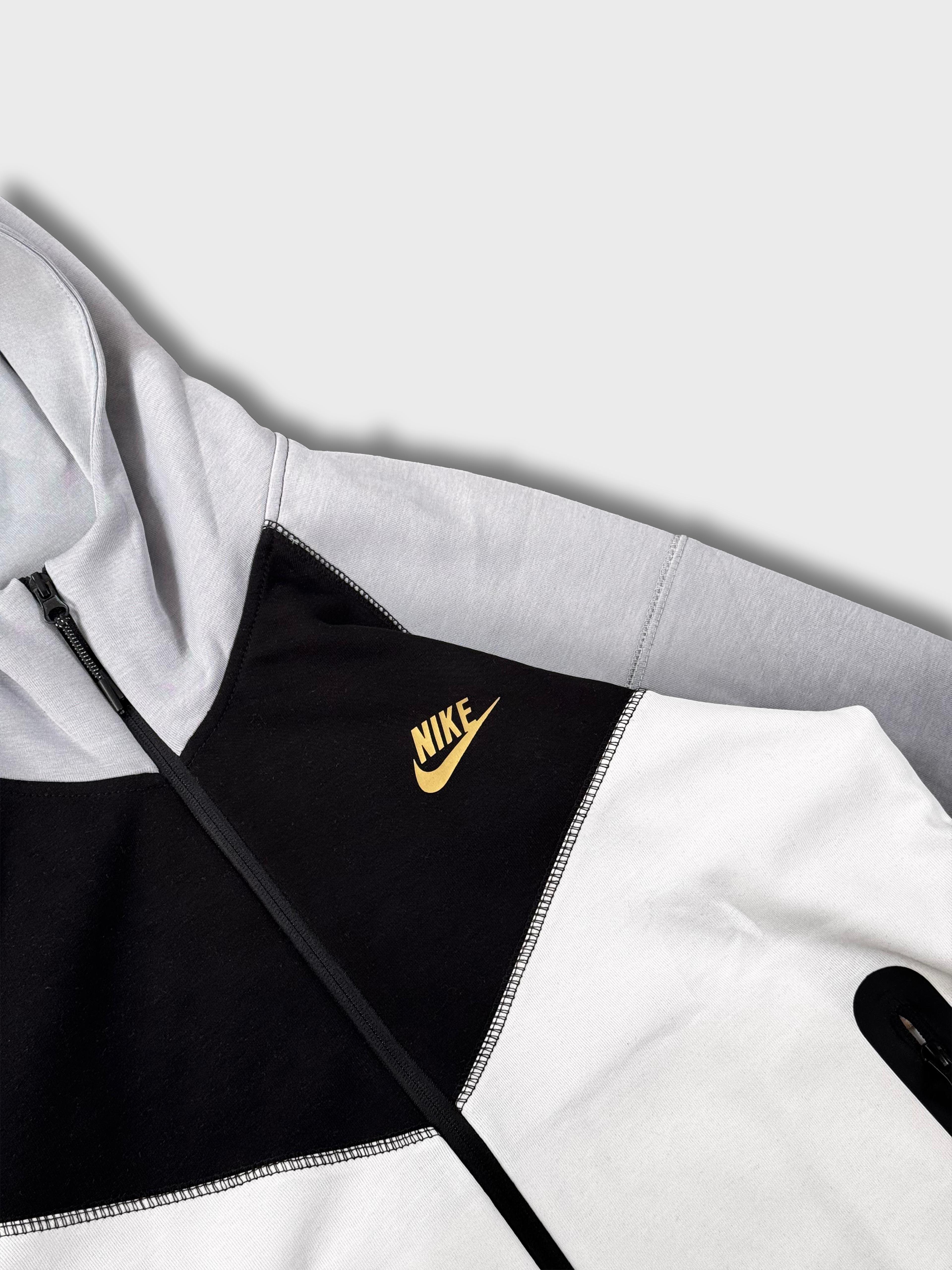 Yeni Tech Fleece Windrunner Hoodie - Beyaz & Gold