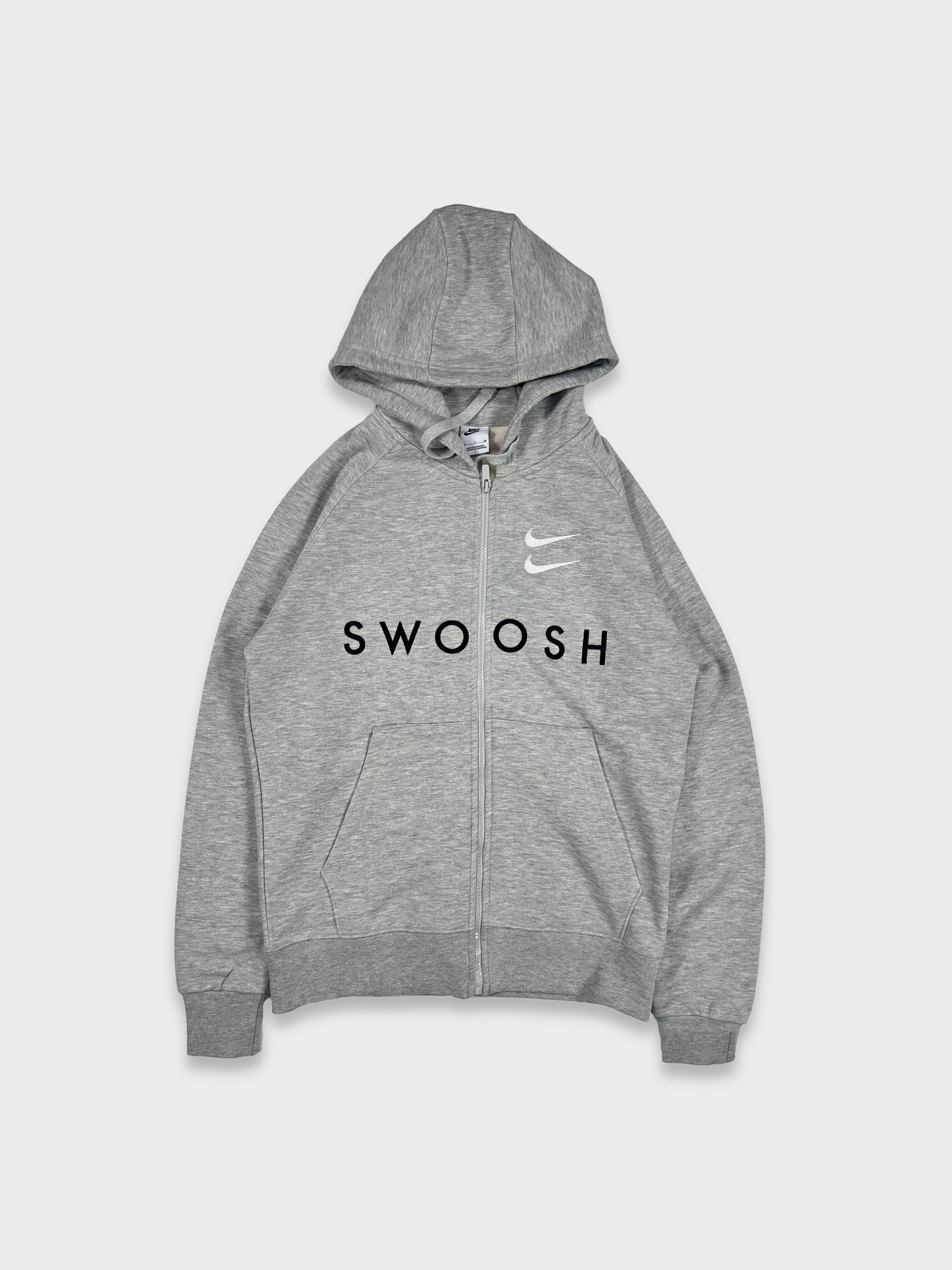 Nike Double Swoosh Full Zip Hoodie - Gri