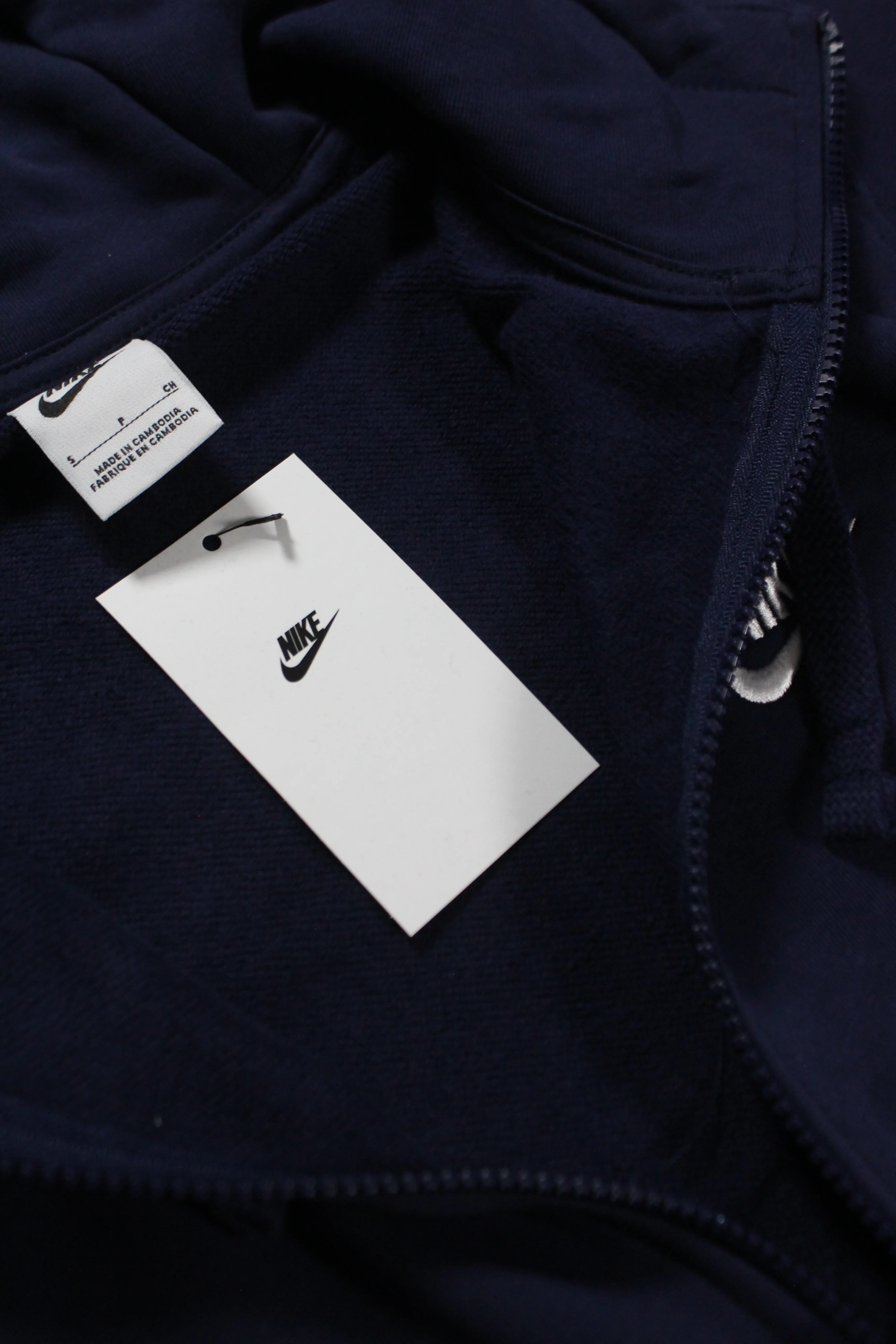 Nike Club Fleece Full Zip Hoodie - Koyu Lacivert