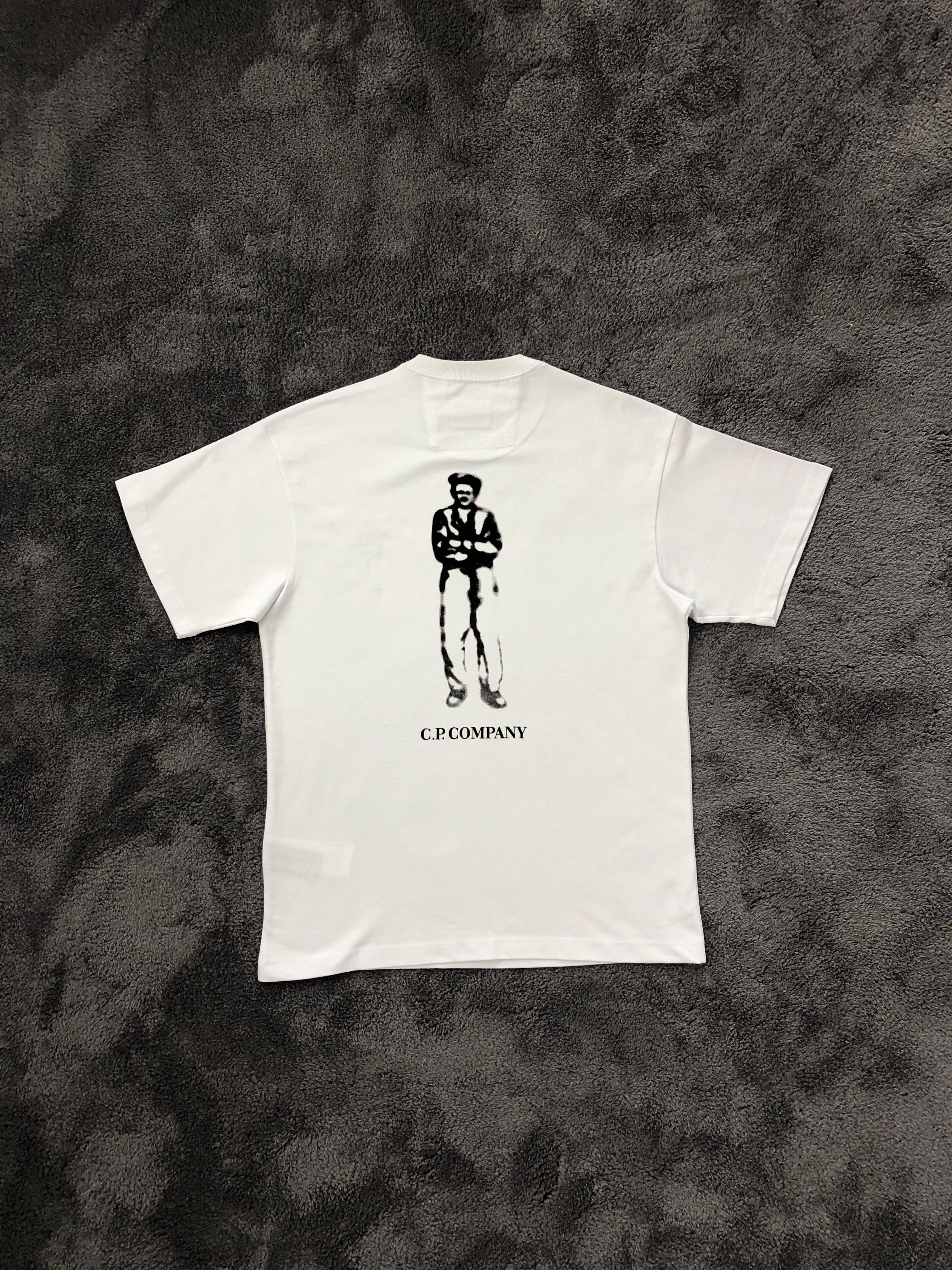 Exclusive C.P. Company Silhouette Tee - Beyaz