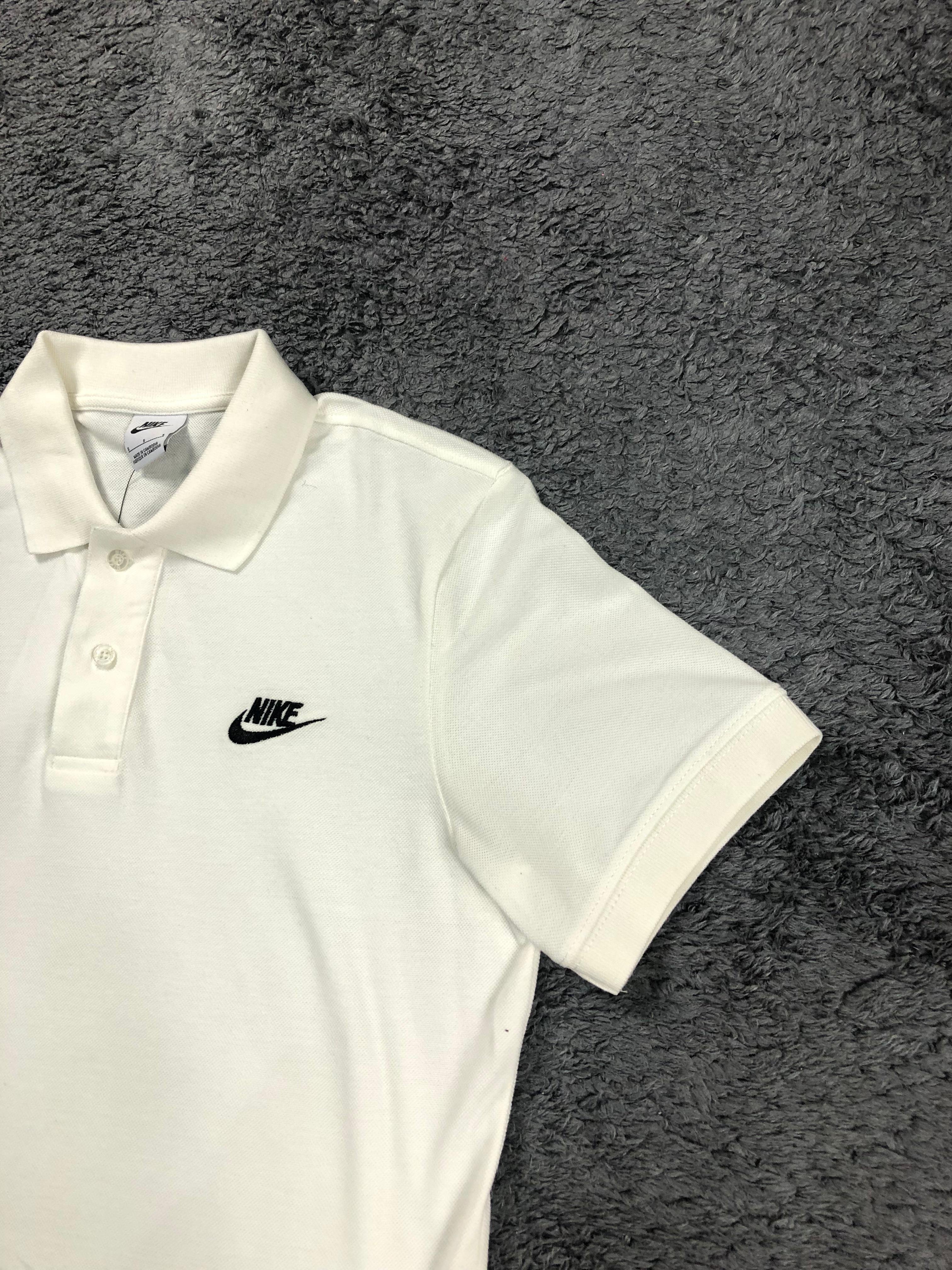 Nike Club Fleece Polo Yaka Tişört - Beyaz