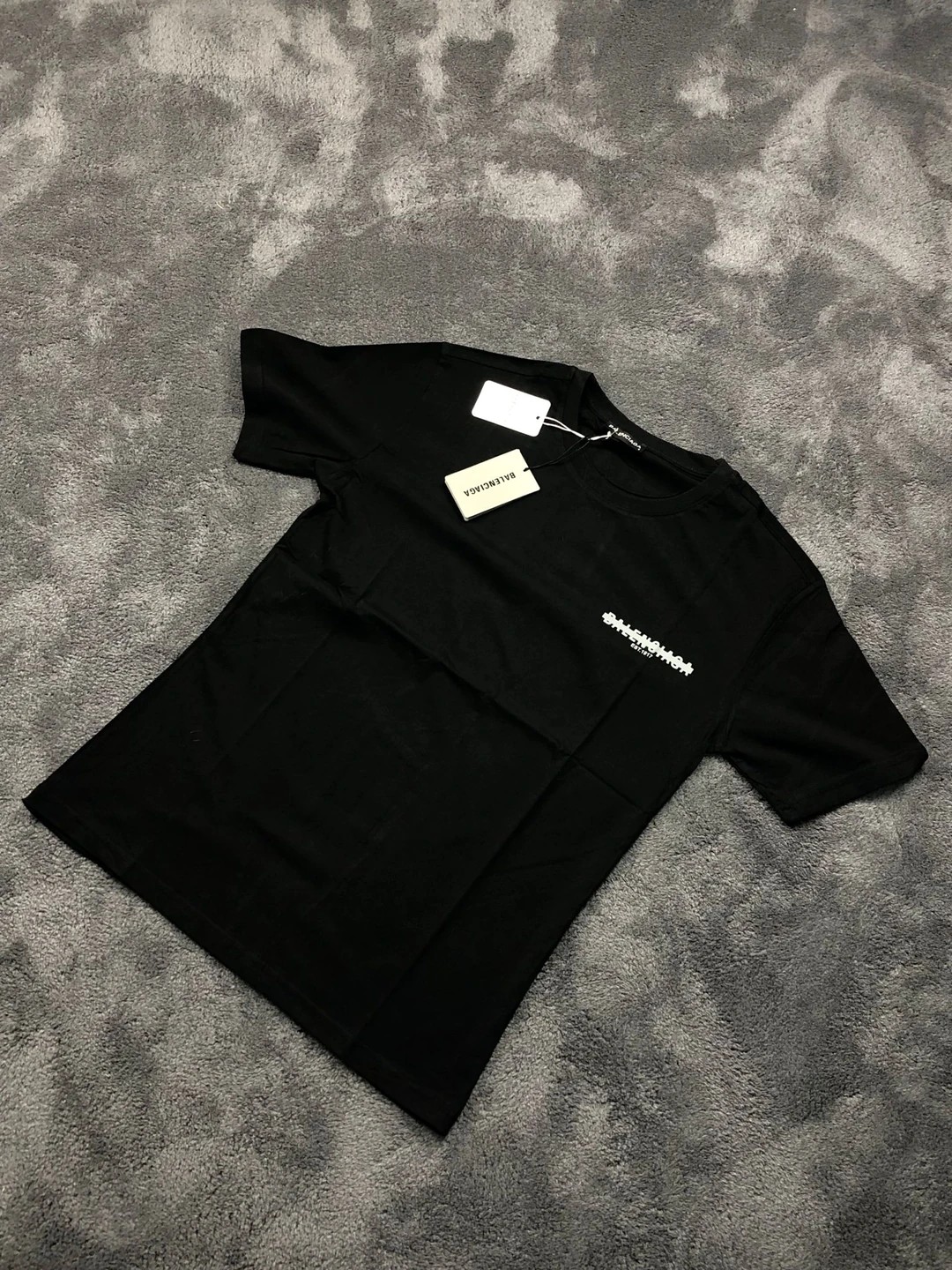 Balenciaga Text Logo Tee - Siyah