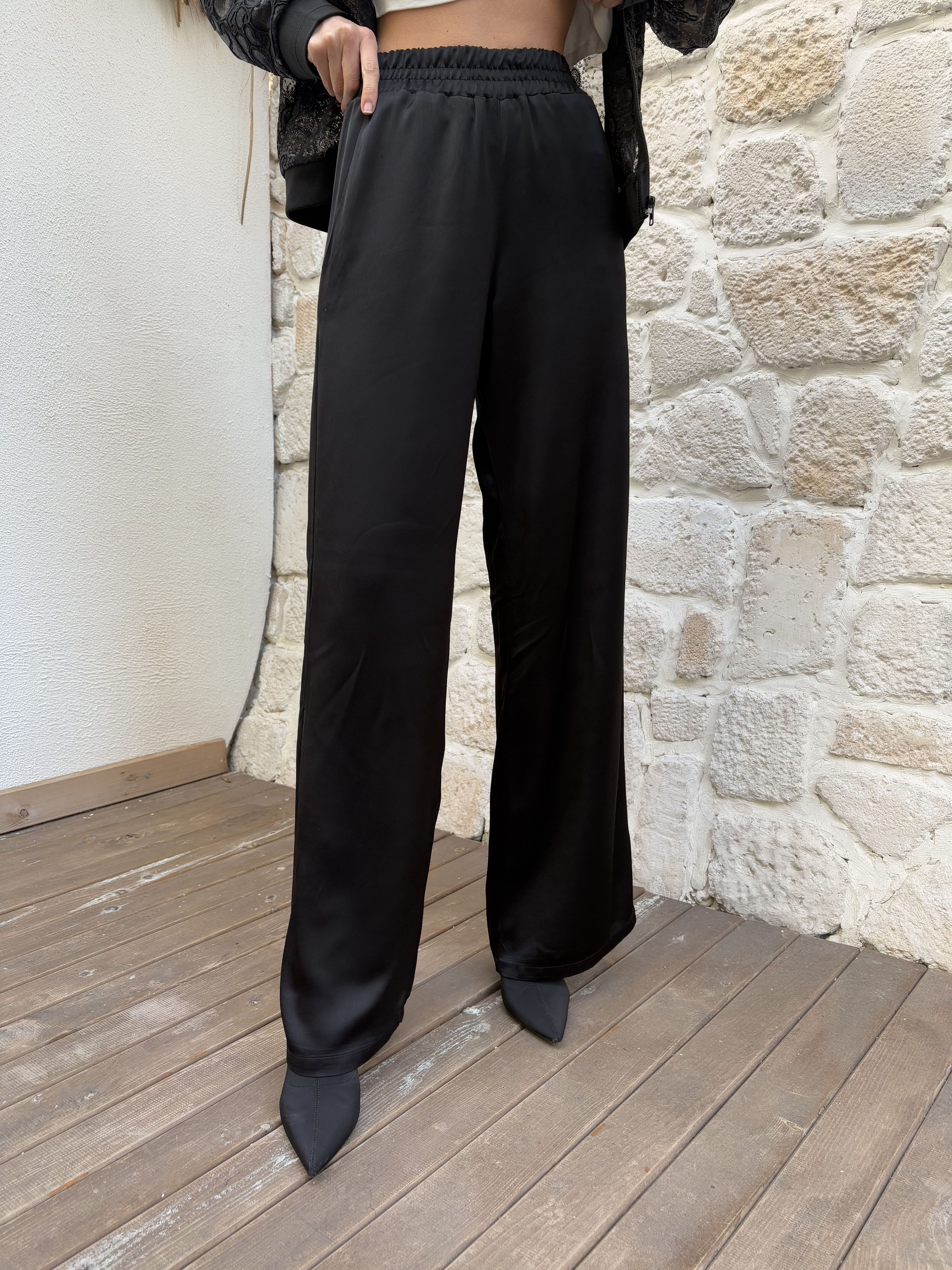 Aura Saten Pantolon