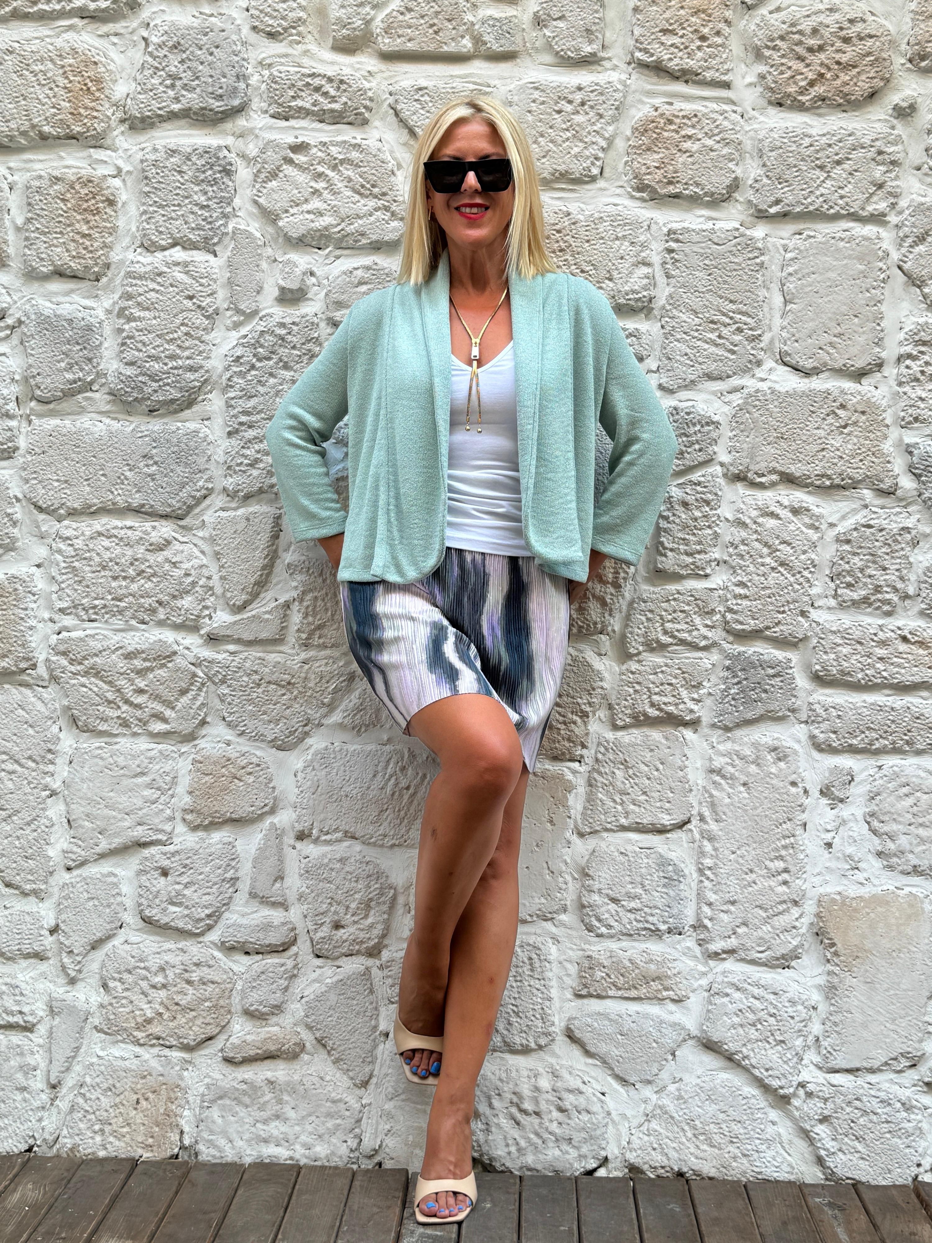 Floral Triko Mini Hırka