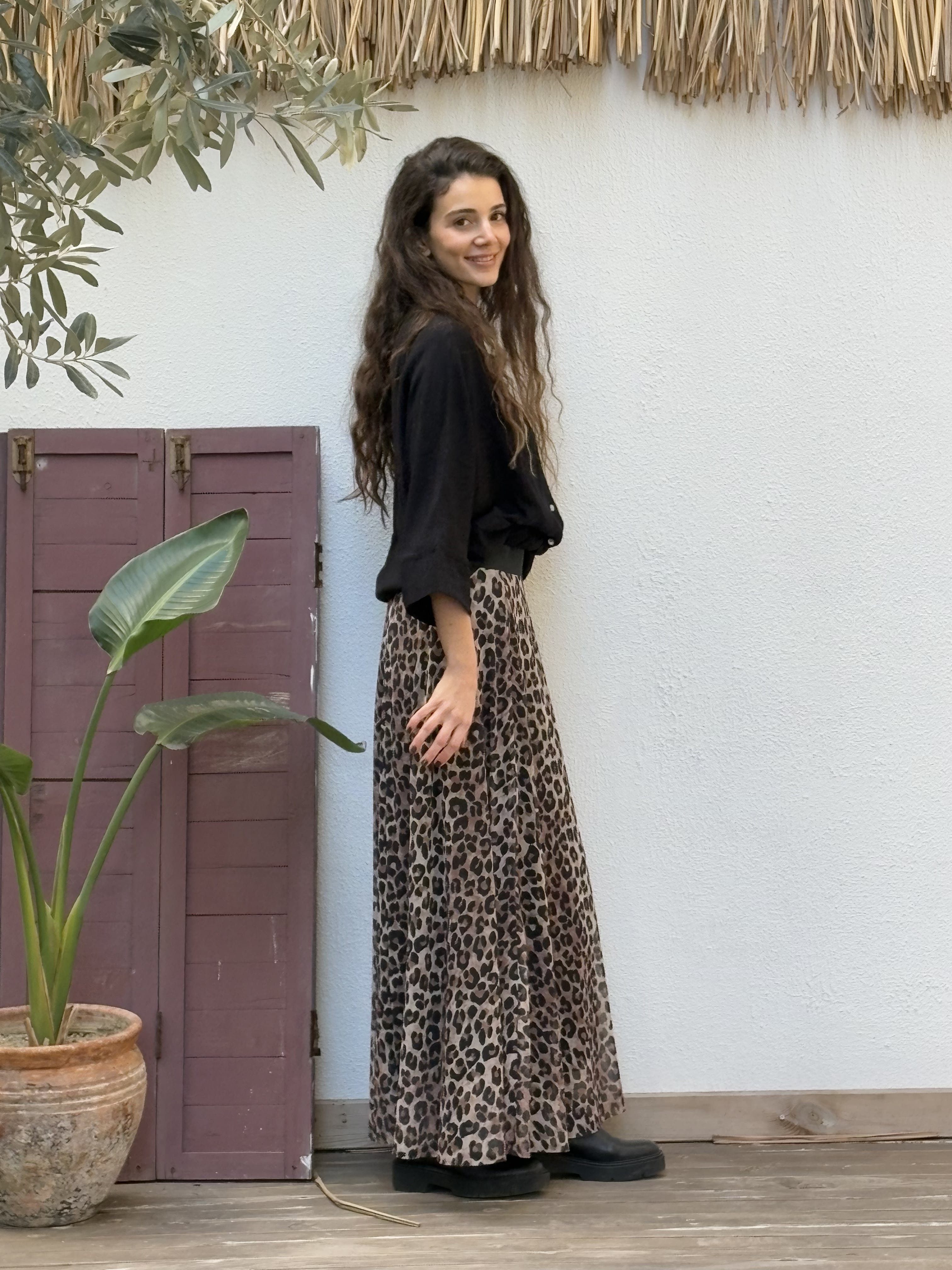 Leopar Tül Etek