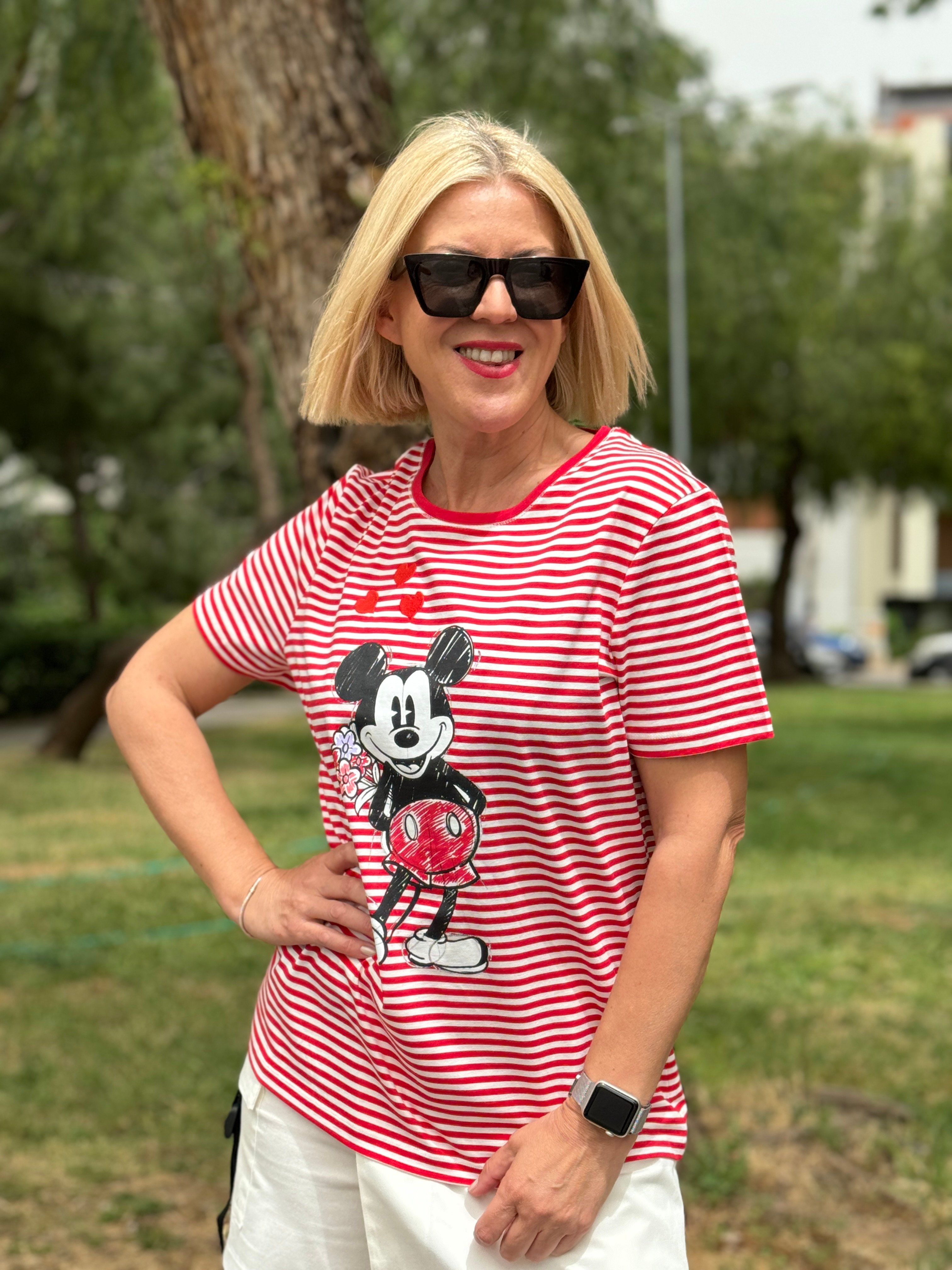 Minnie Çizgili Tişört