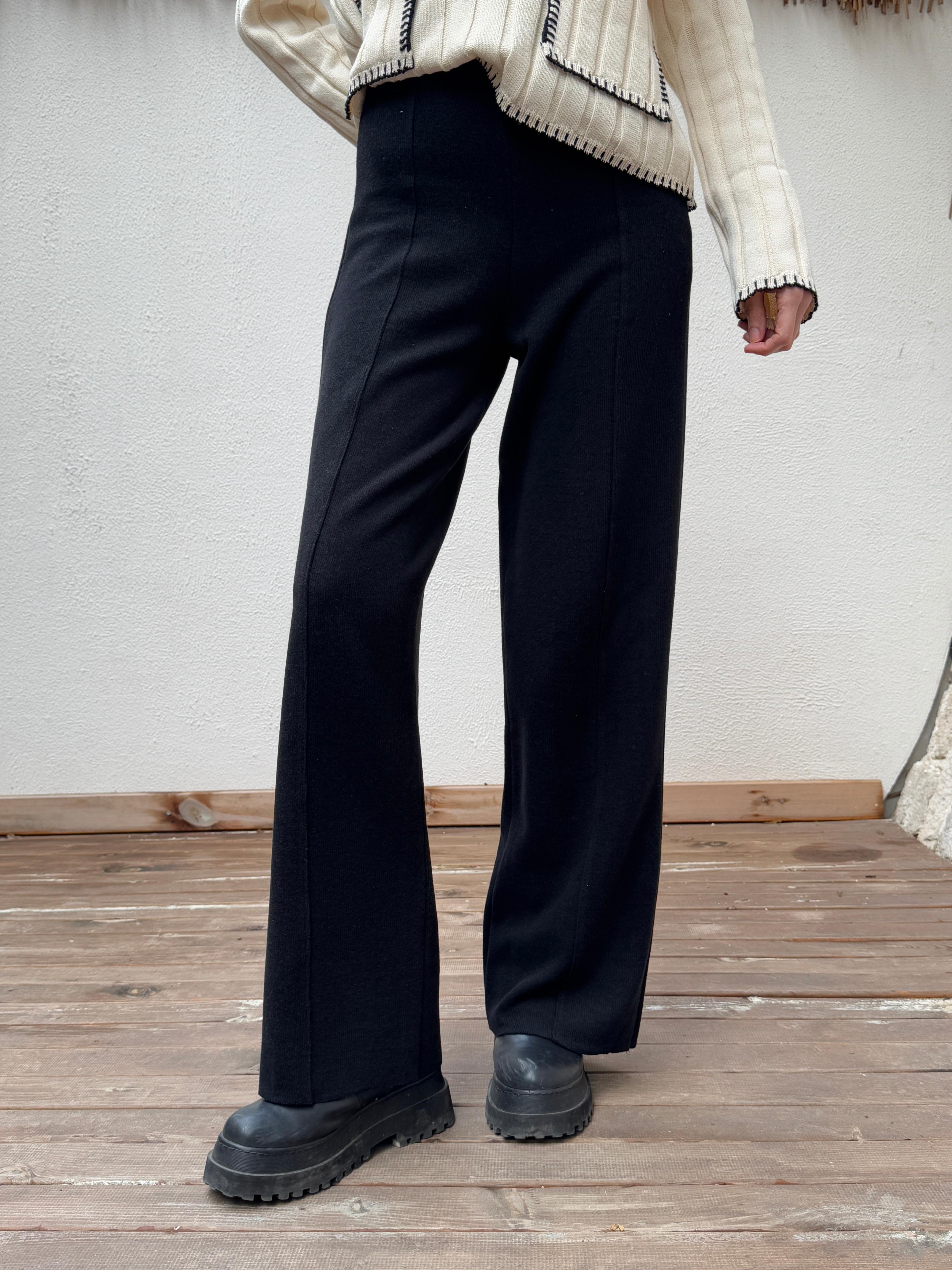 Culotte Triko Pantolon - SIYAH