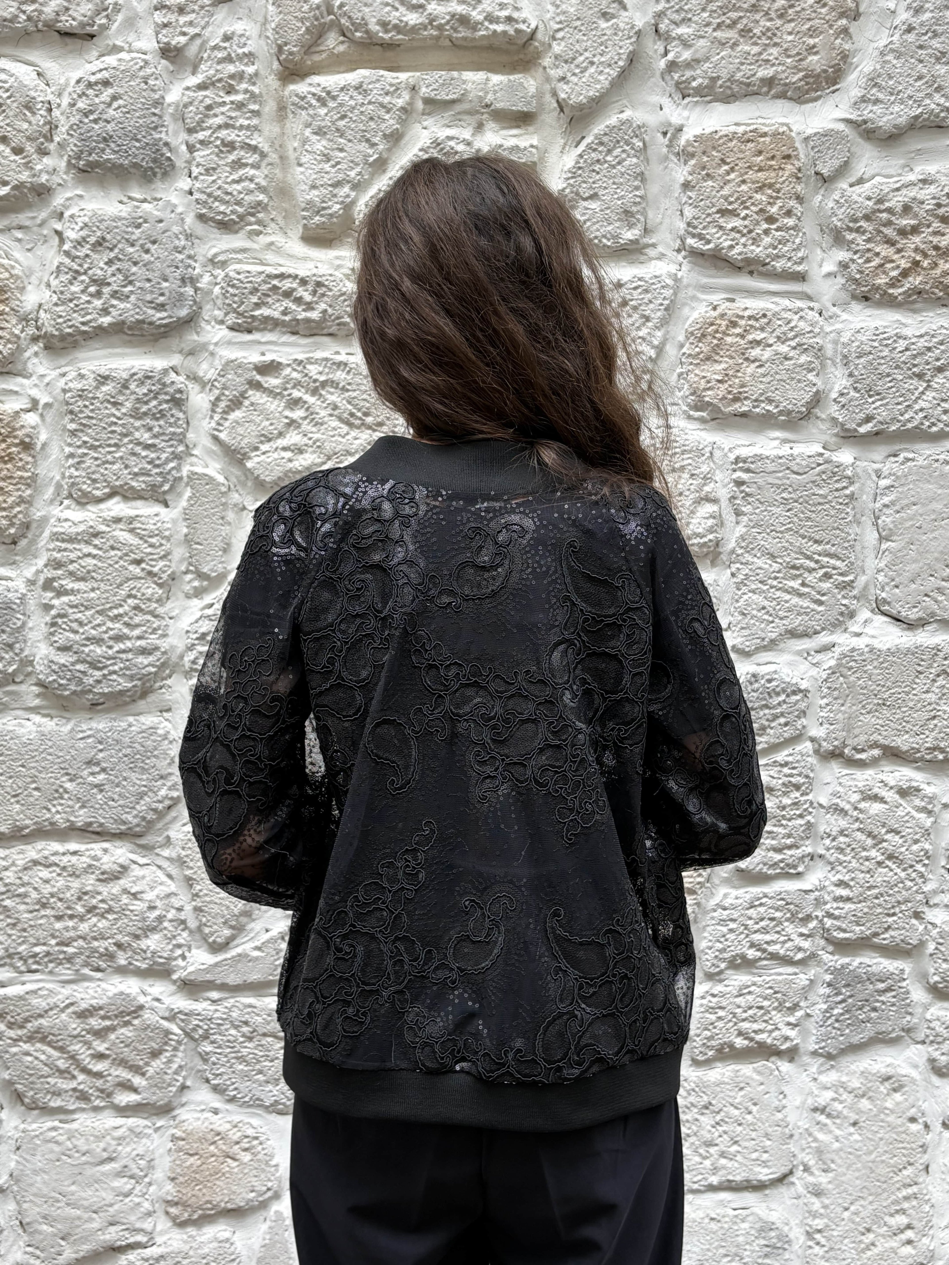 Dantelli Pul Bomber Ceket