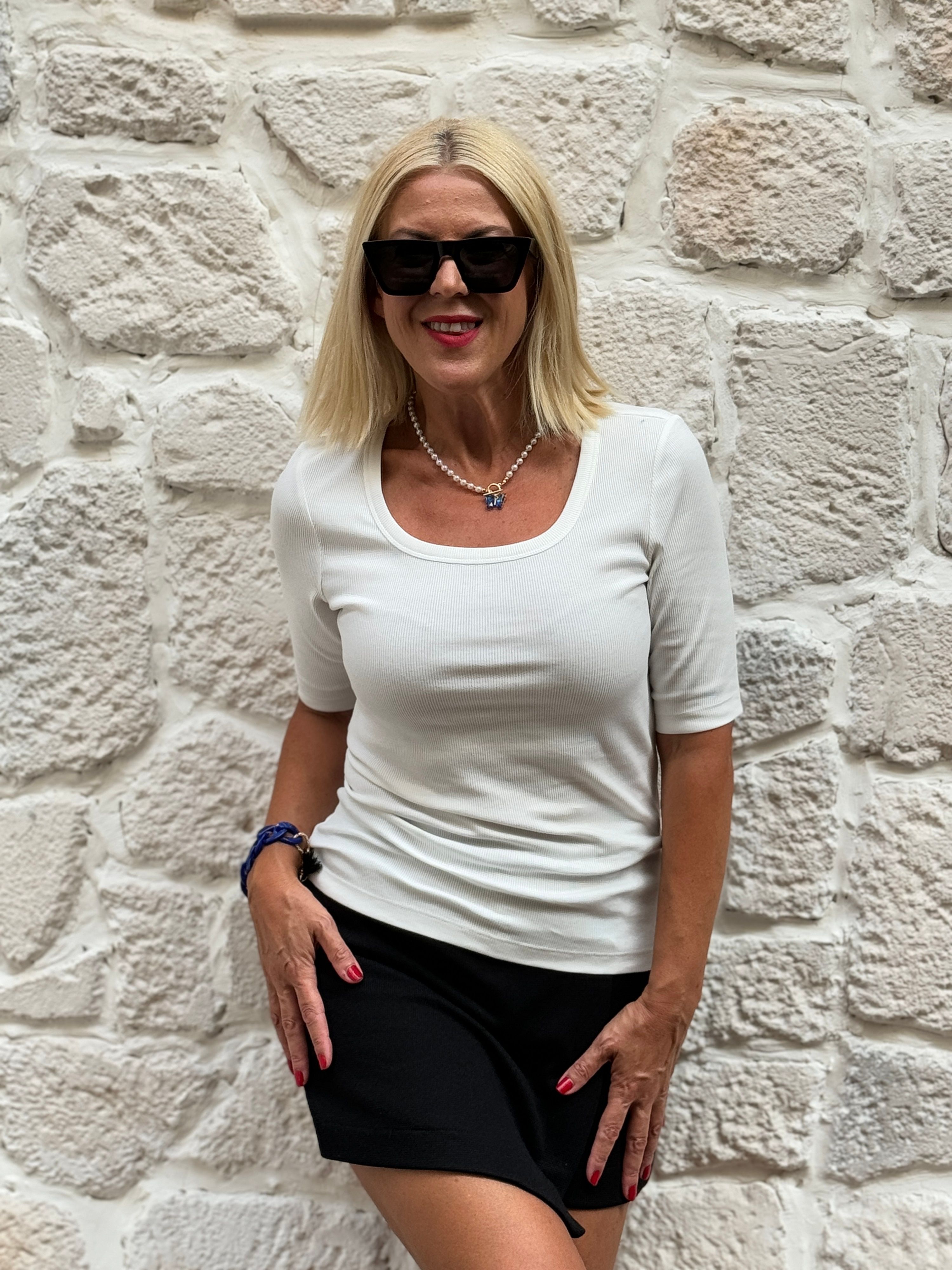 Mia Kare Yaka Fitilli Basic - BEYAZ