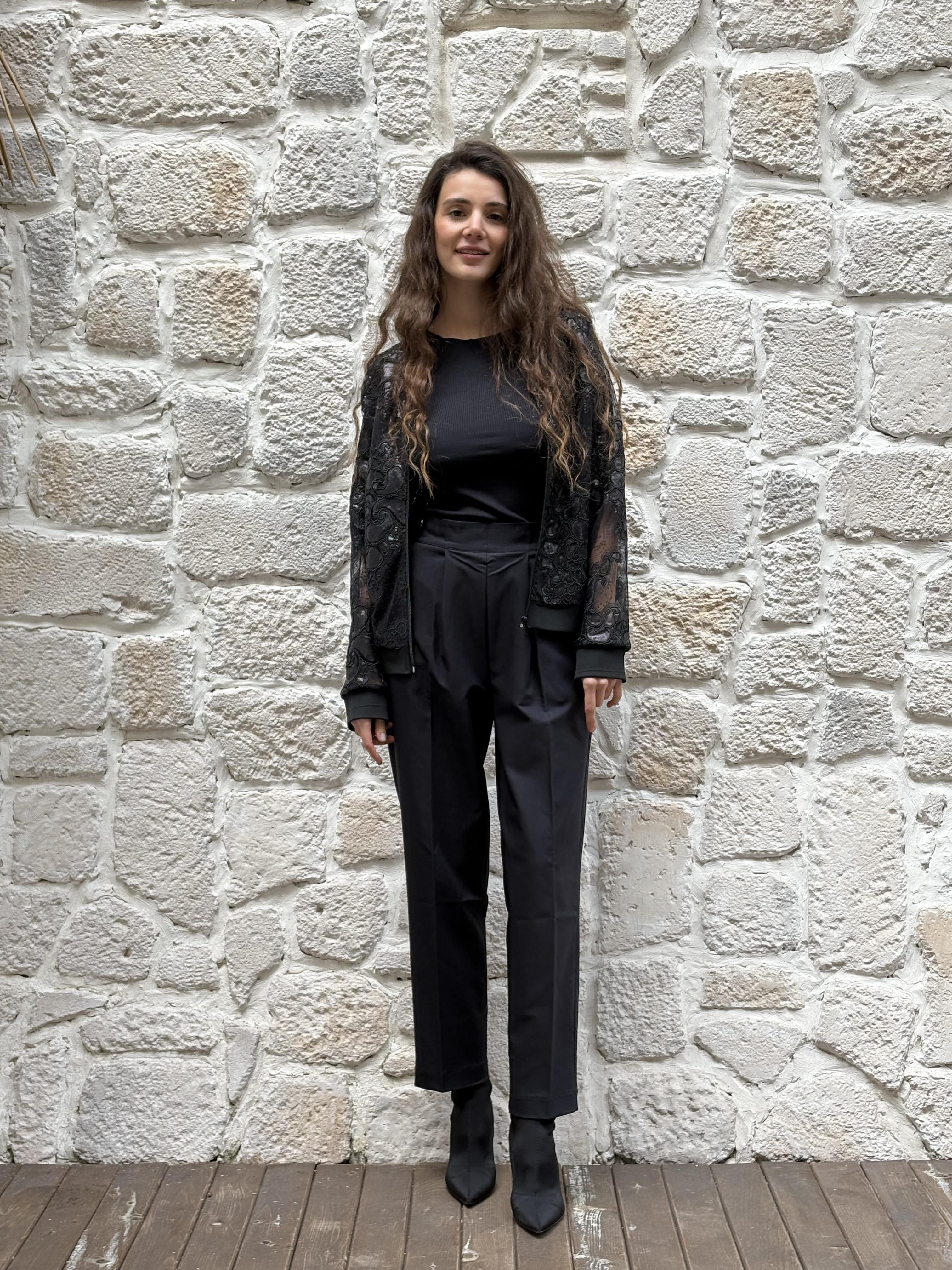 Dantelli Pul Bomber Ceket