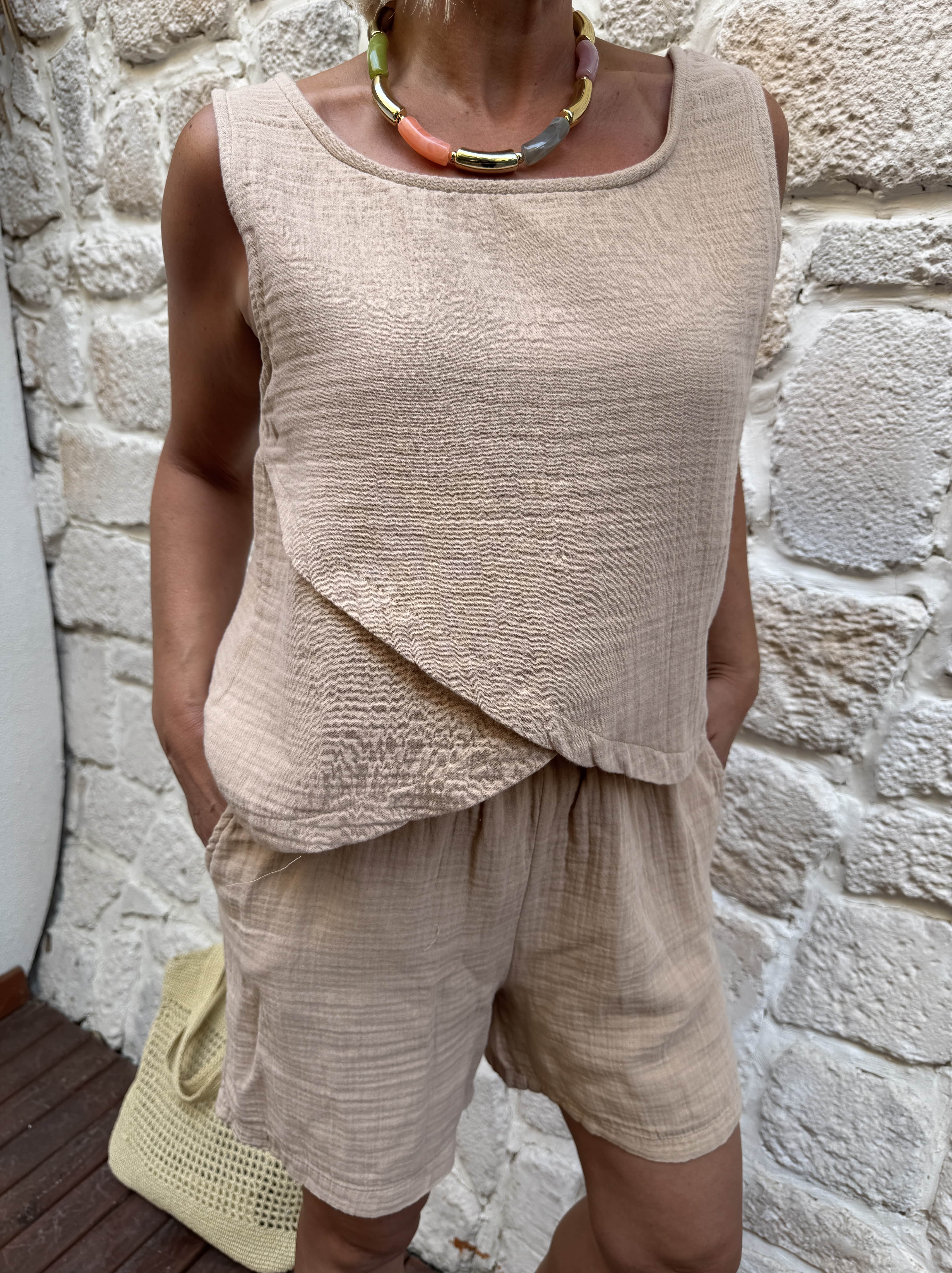 Colette Müslin Şortlu Takım
