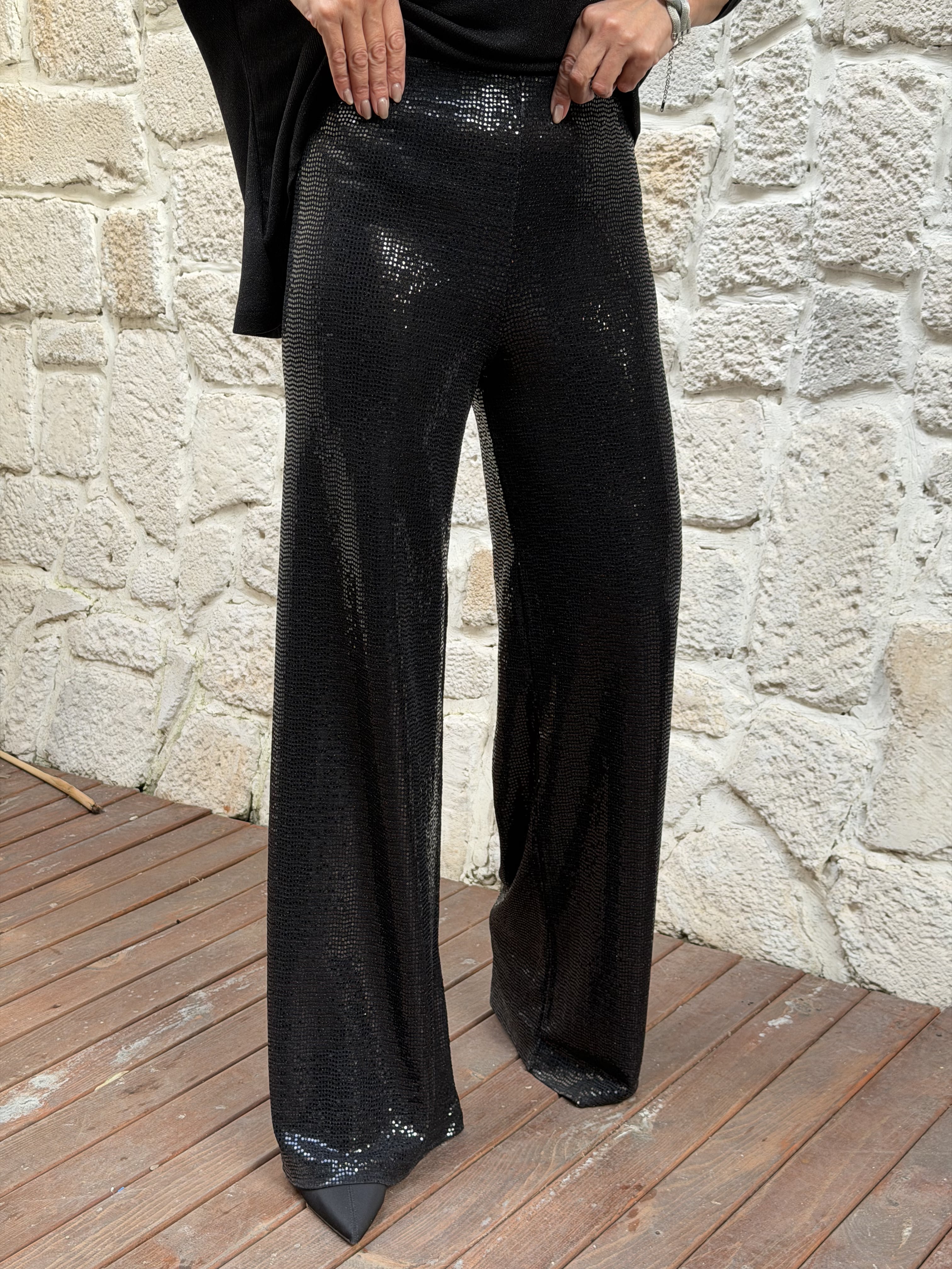 Valeria Payetli Pantolon - SIYAH