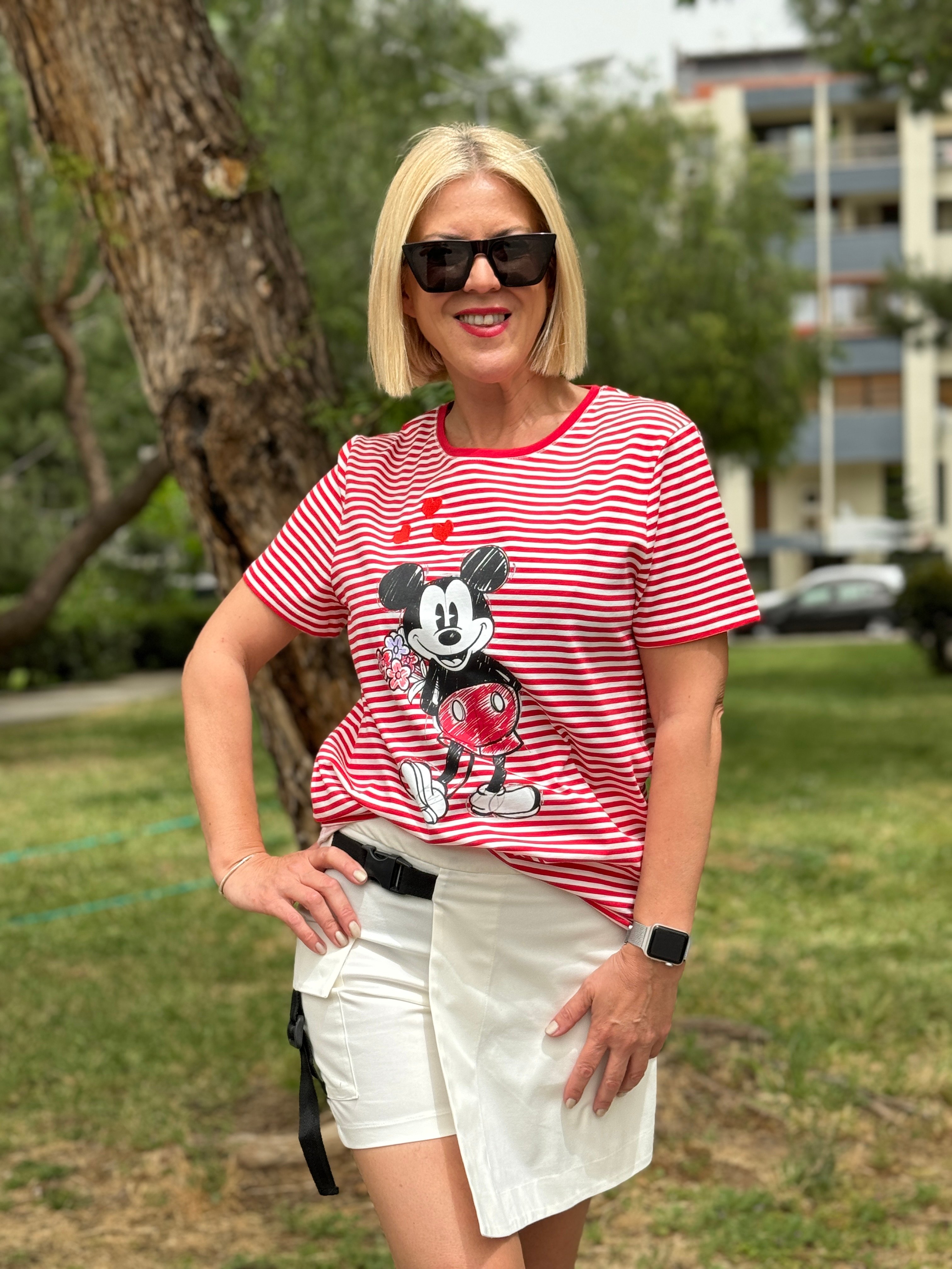 Minnie Çizgili Tişört
