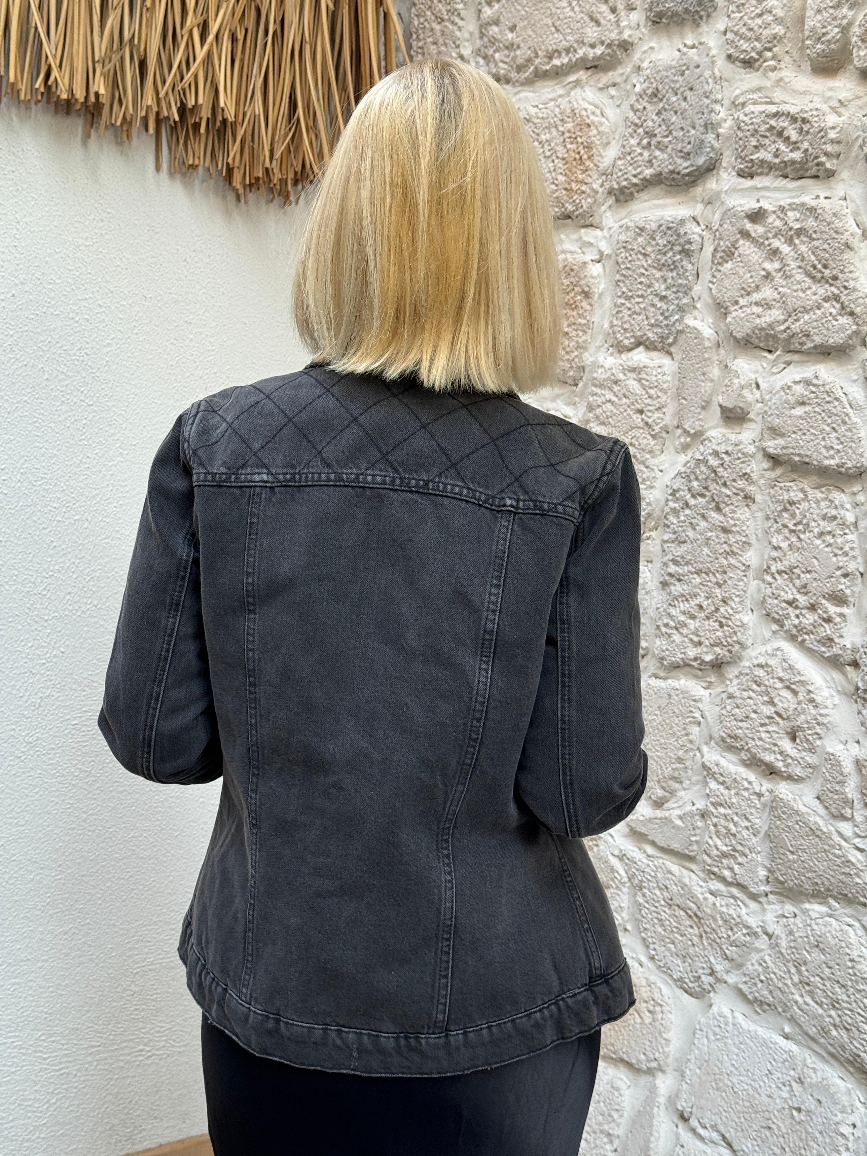 Peluş Detay Denim Ceket