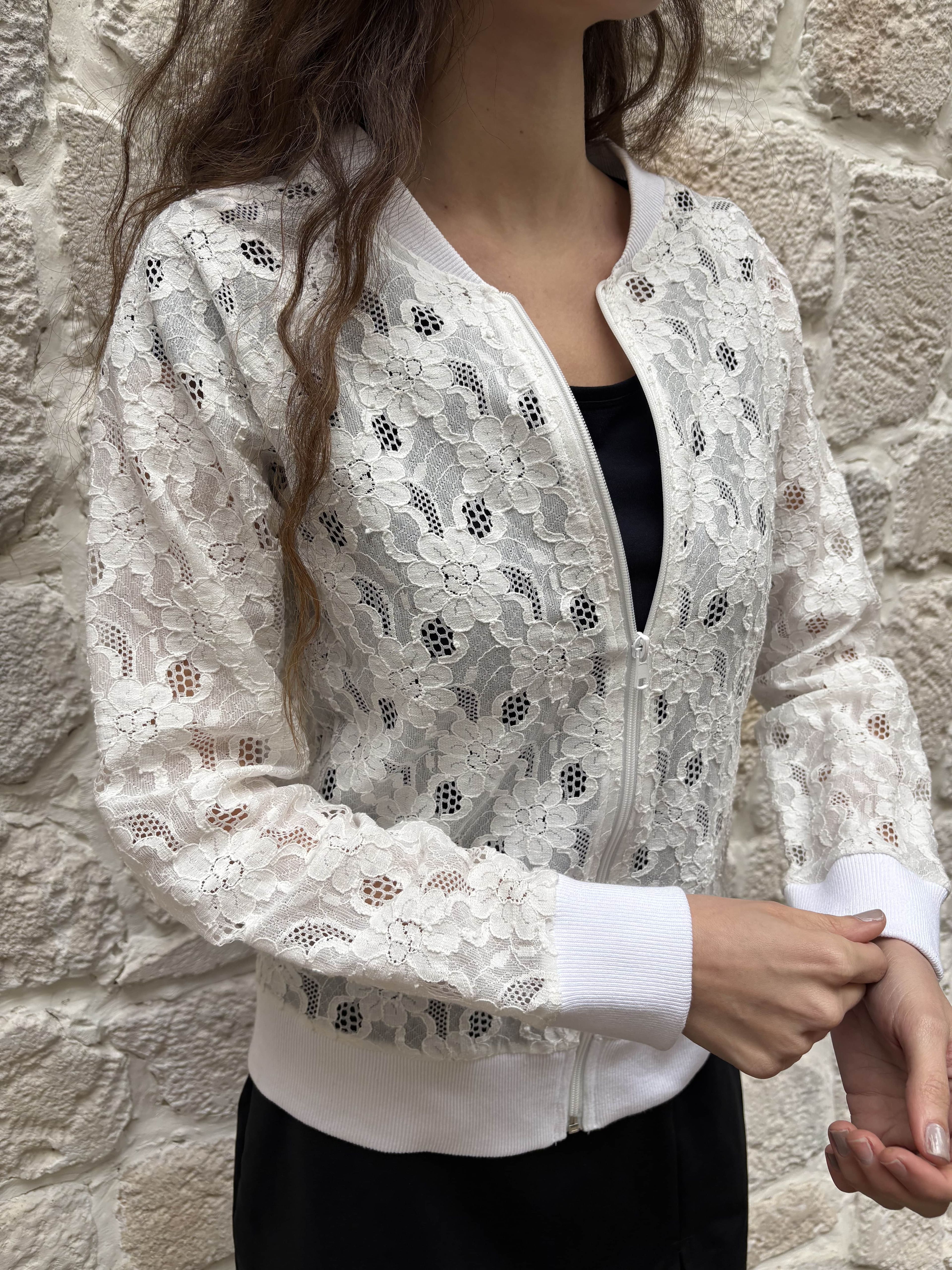 Dantel Bomber Ceket