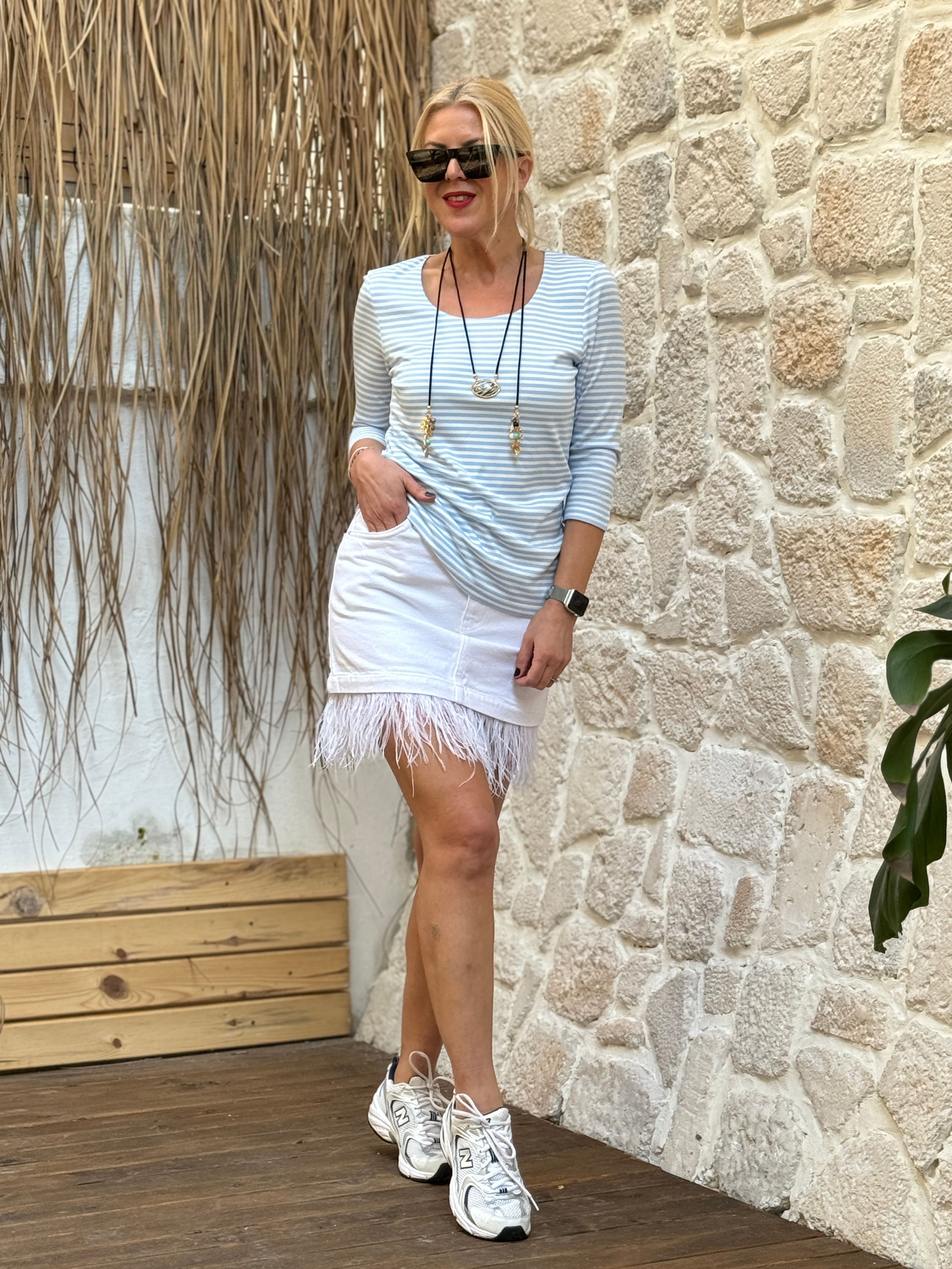 Çizgili Basic Bluz