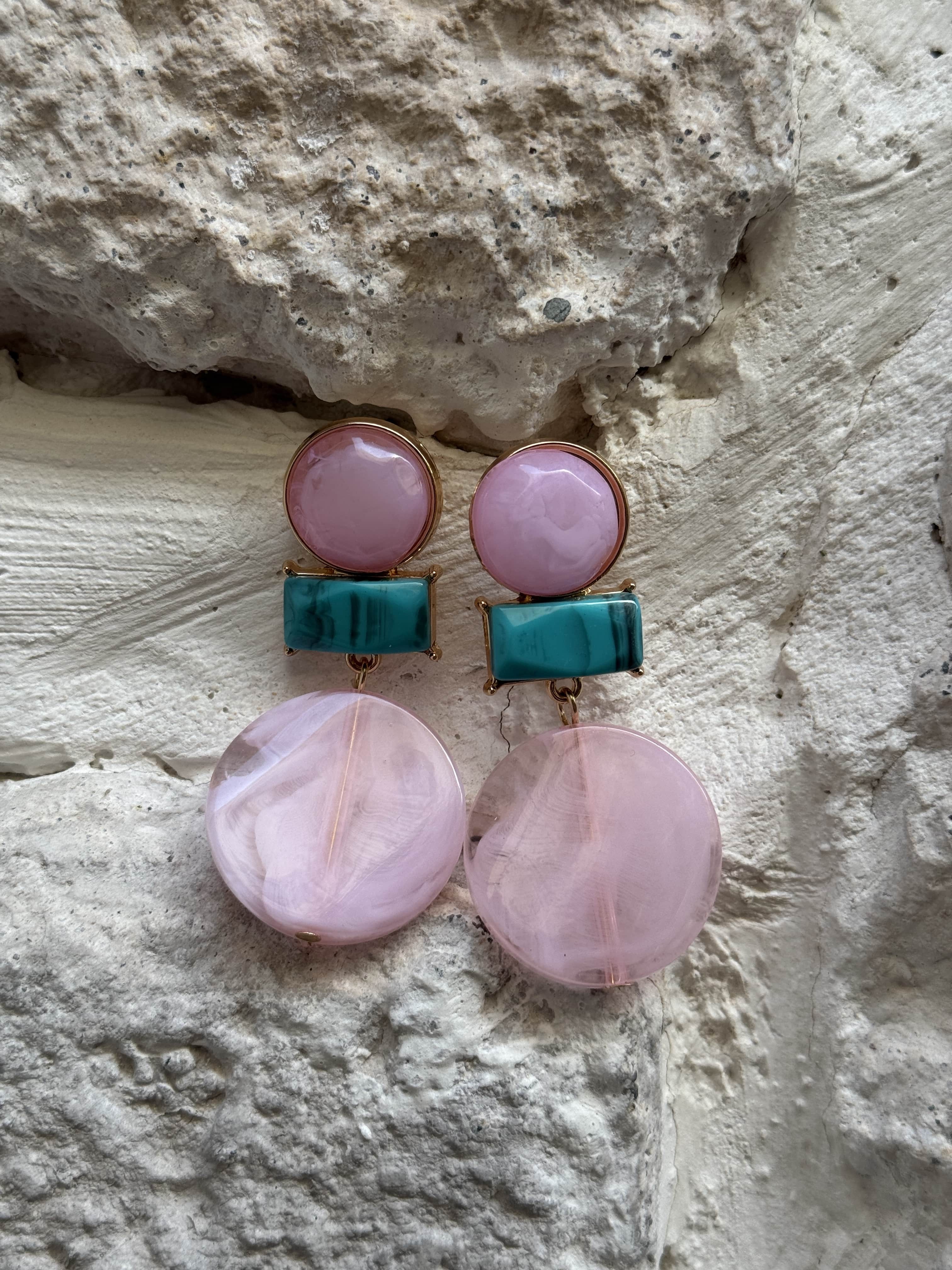 Ravelle Küpe - PEMBE