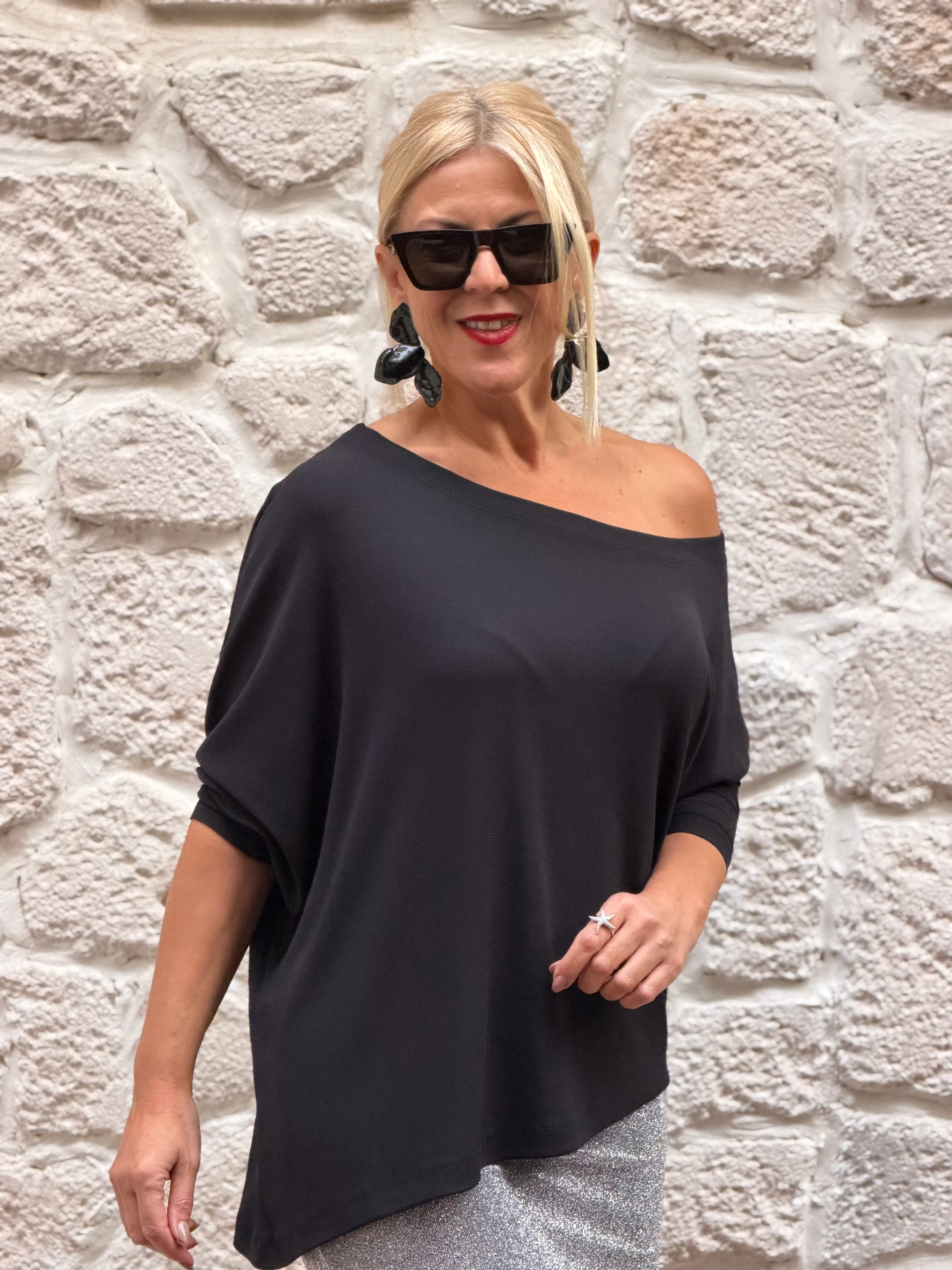 Nuit Uzun Kollu Bluz - SIYAH