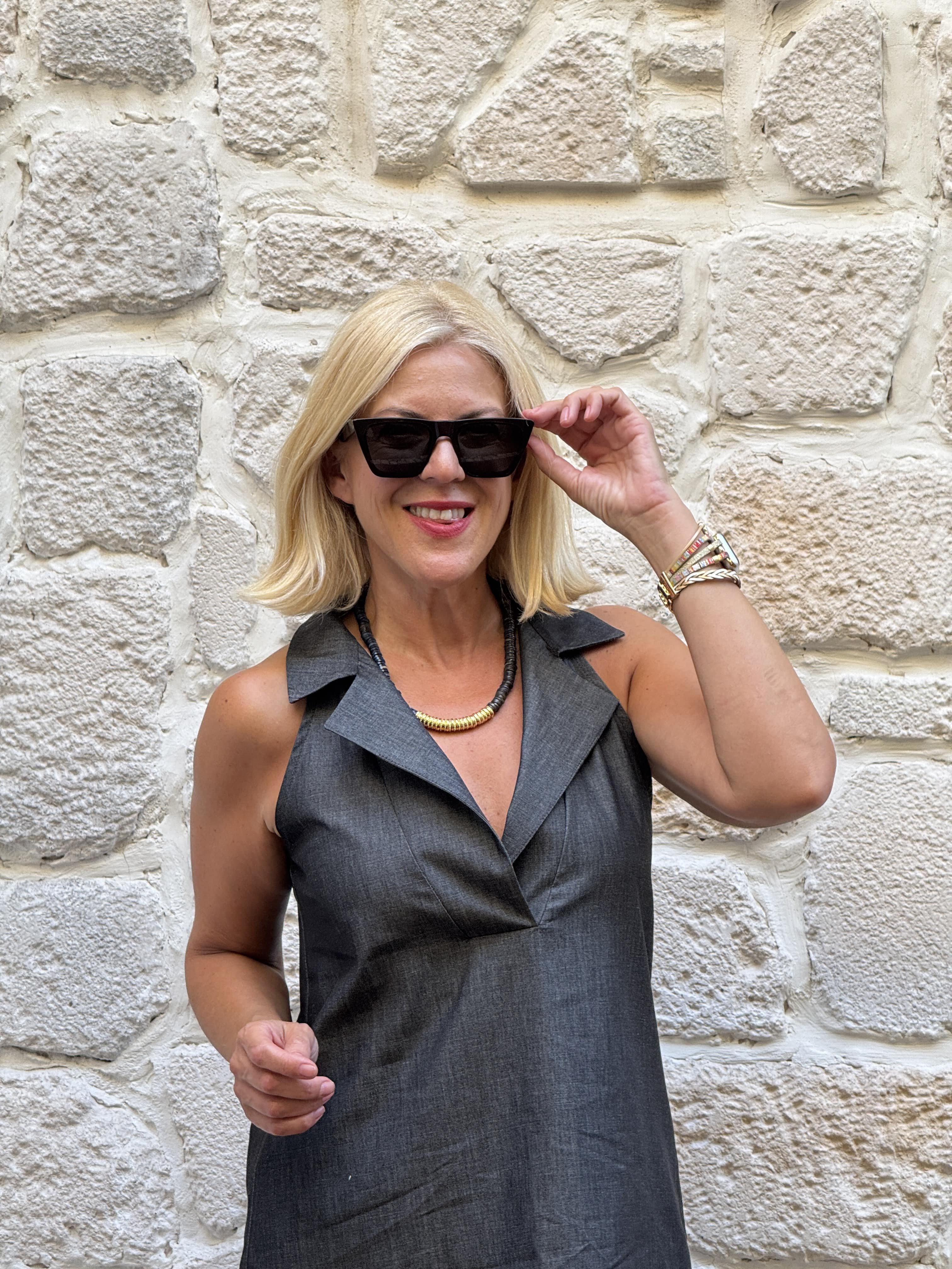 Elisya Halter Yaka Jean Elbise