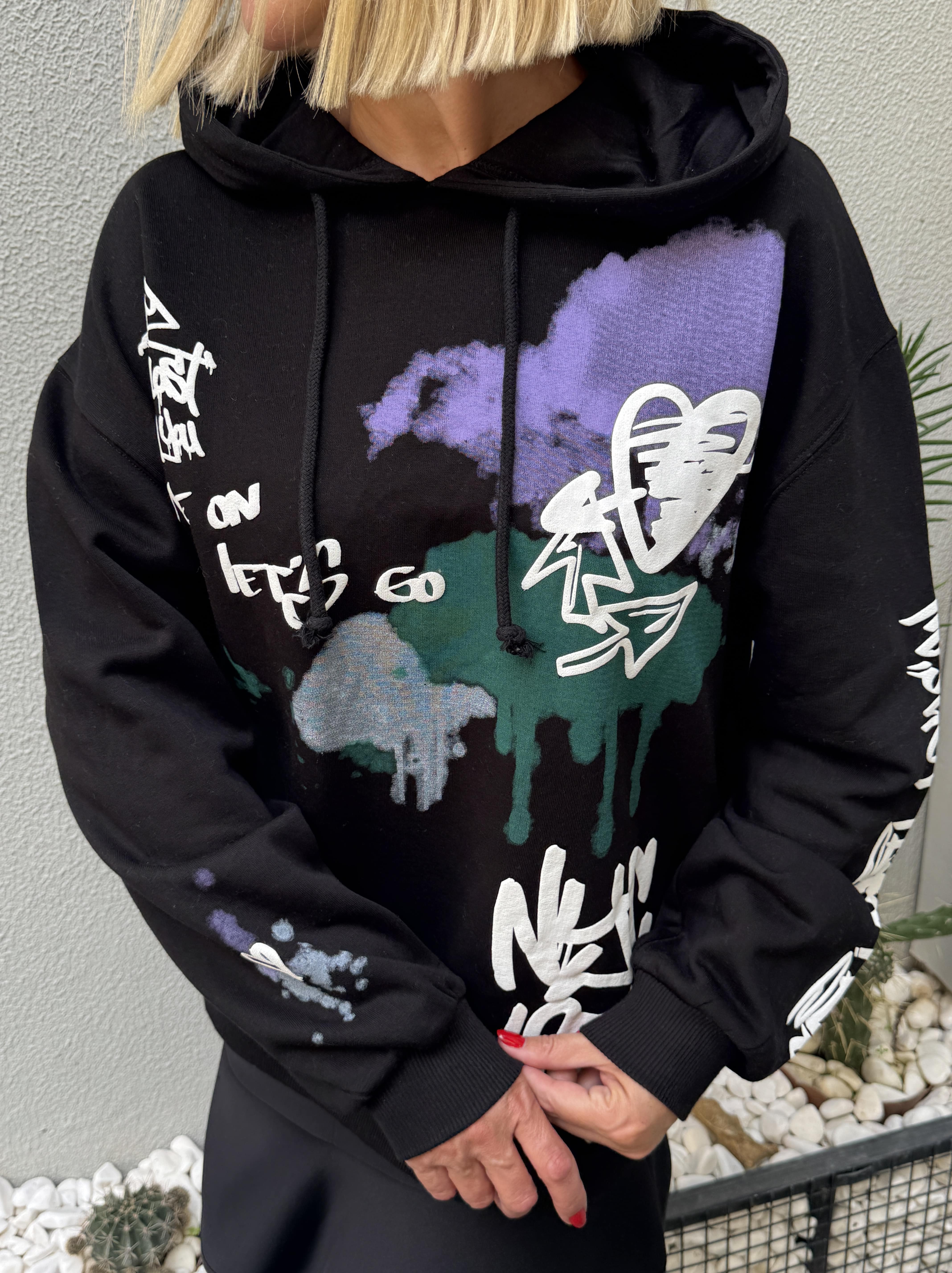 Pop Art Kapüşonlu Sweat