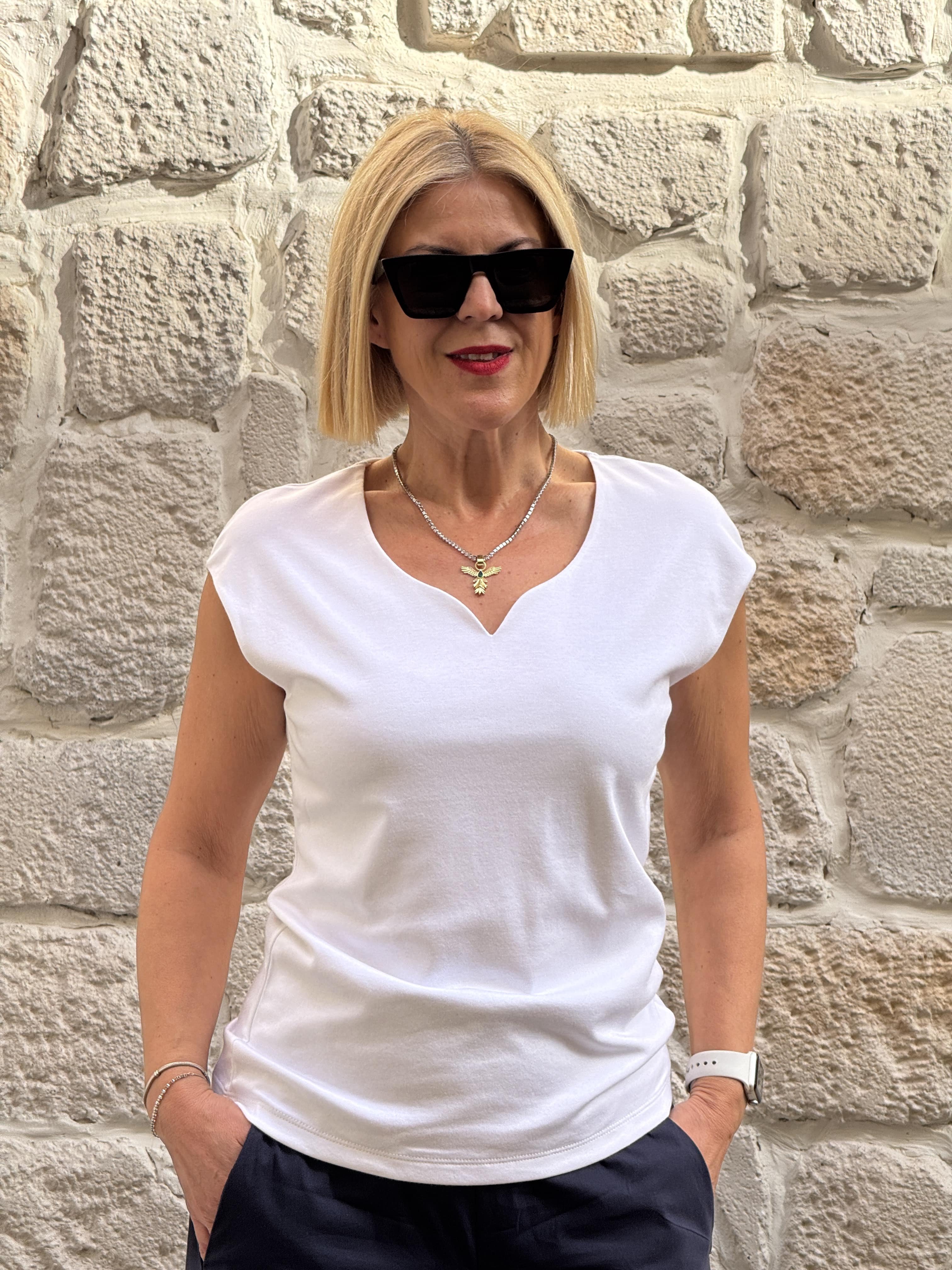 Eva Japone Kol Bluz - BEYAZ