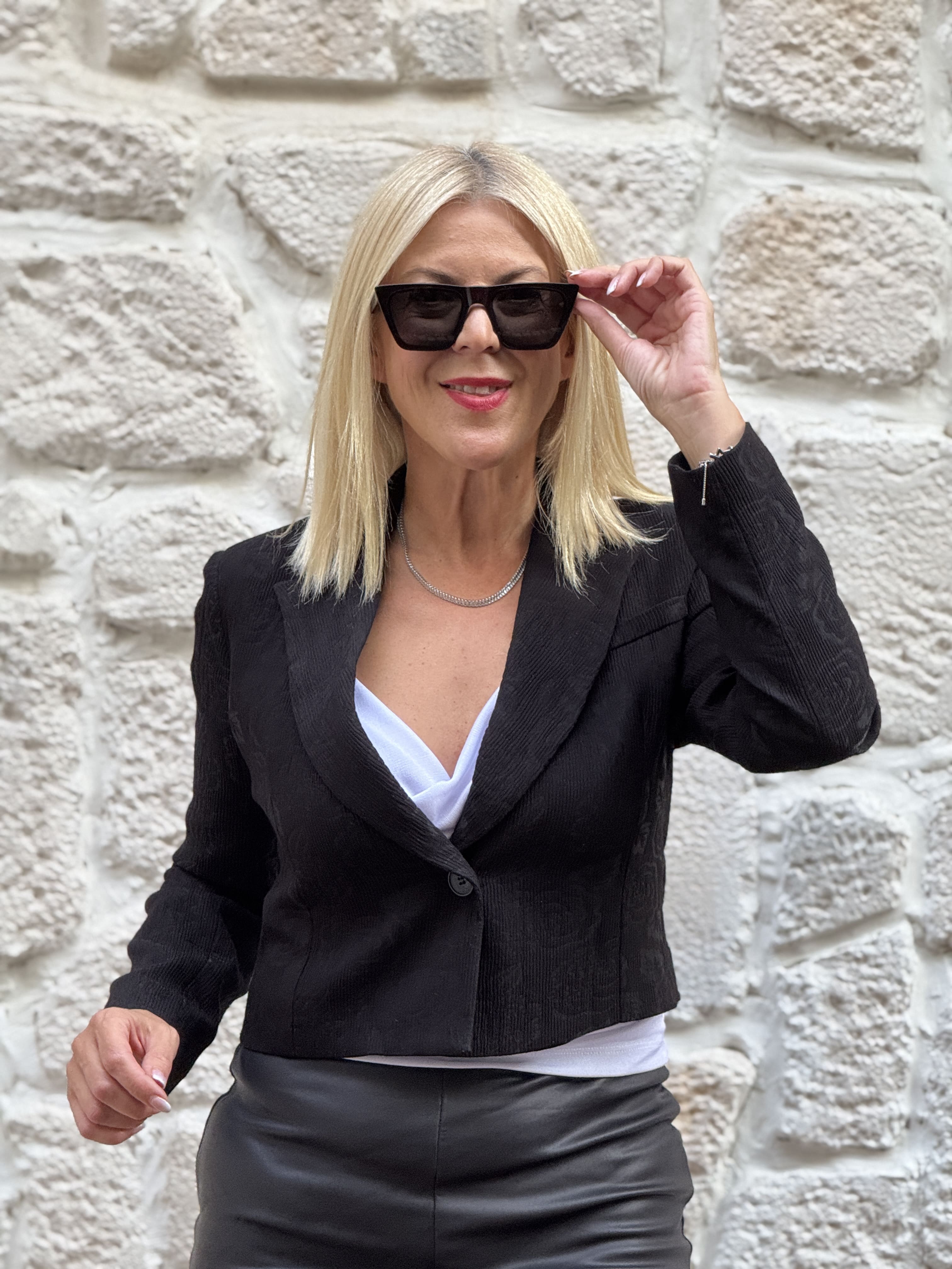 Amelie Kısa Ceket - SIYAH