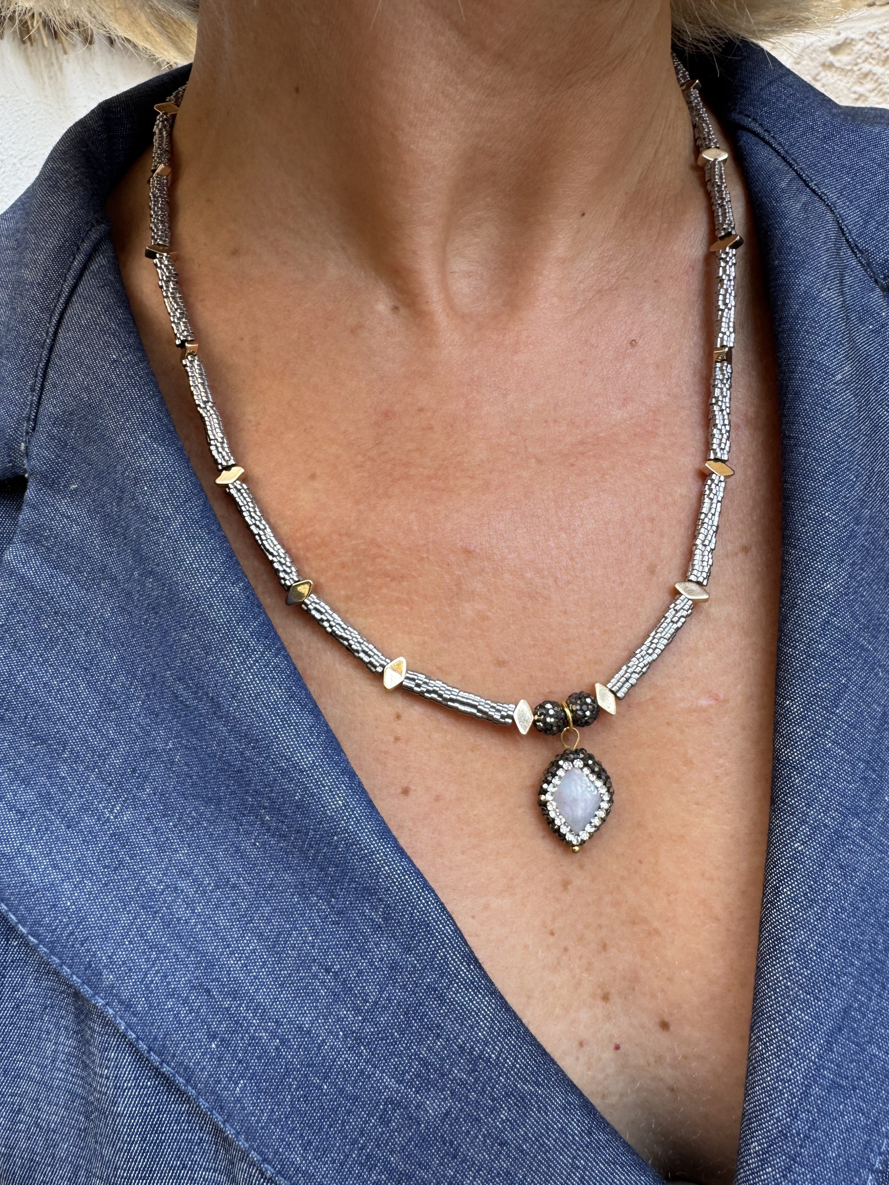 Orelia İncili Kolye - SILVER