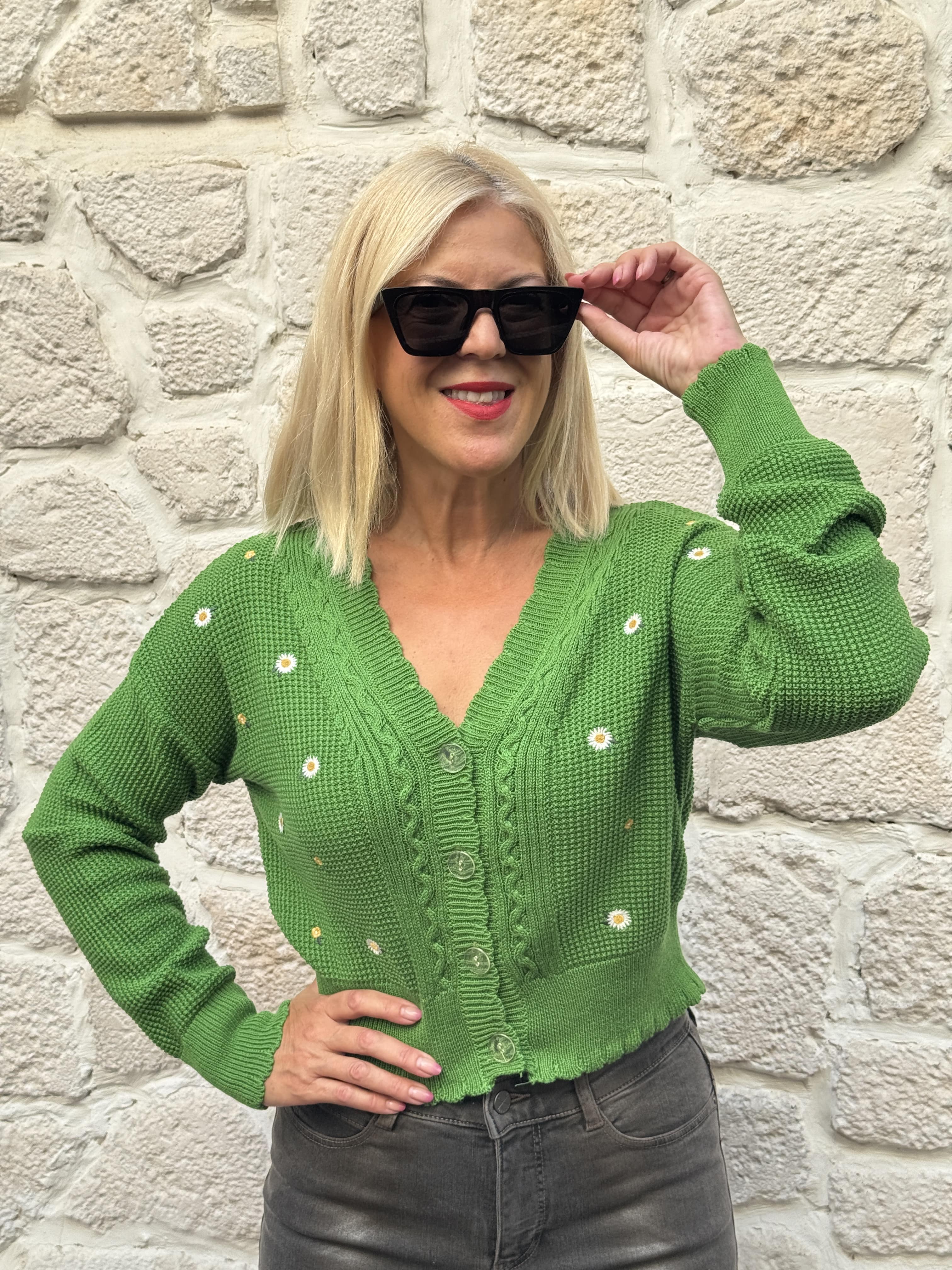 Fleuris Hırka - YESIL