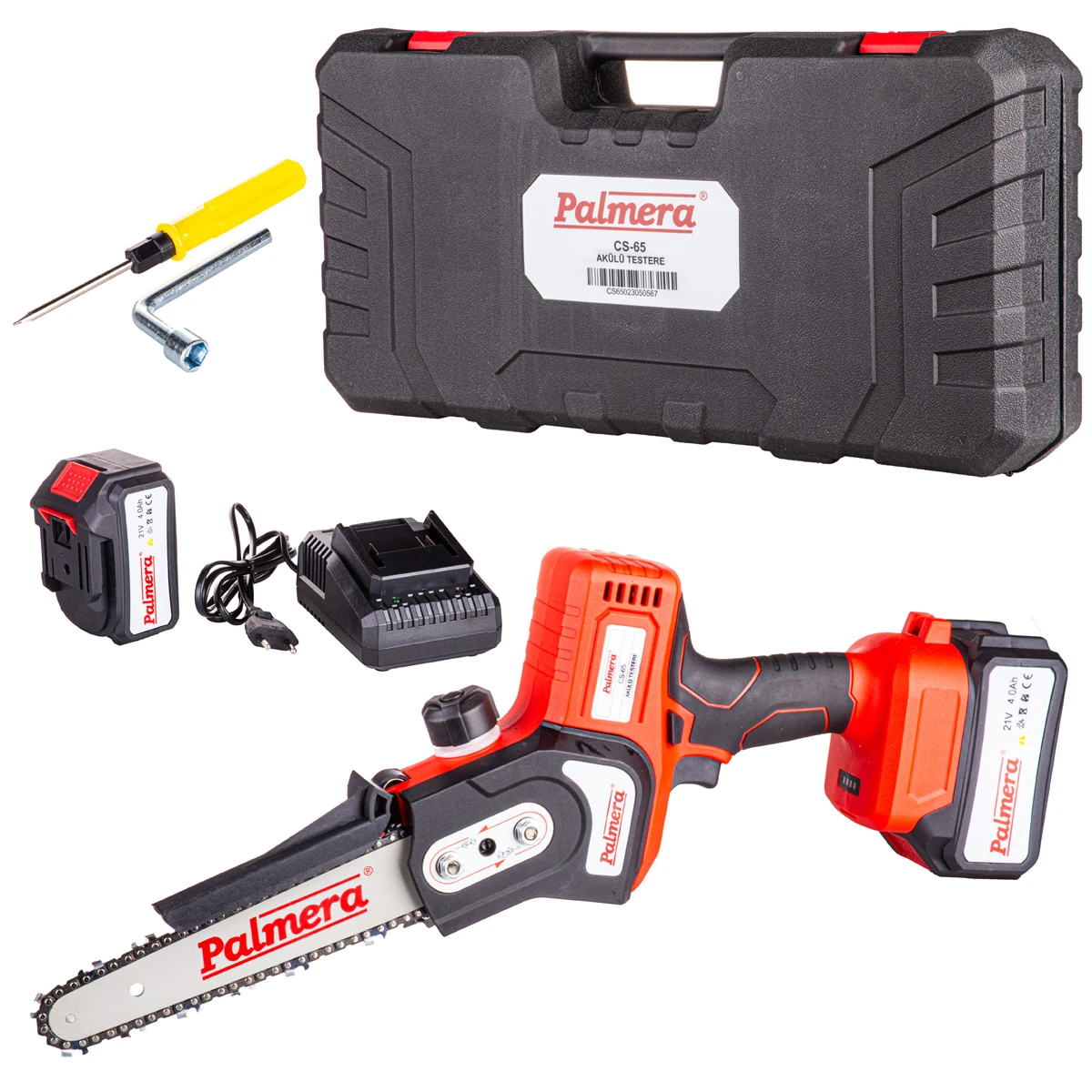 PALMERA CS-65 AKÜLÜ TESTERE 4.0 Ah+ŞARJ CİHAZI ÇİFT AKÜLÜ