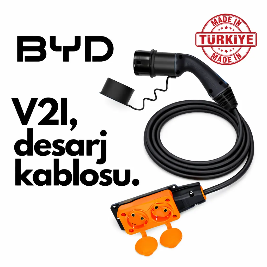 Evoşarj BYD Elektrikli Araç V2L Deşarj Kablosu