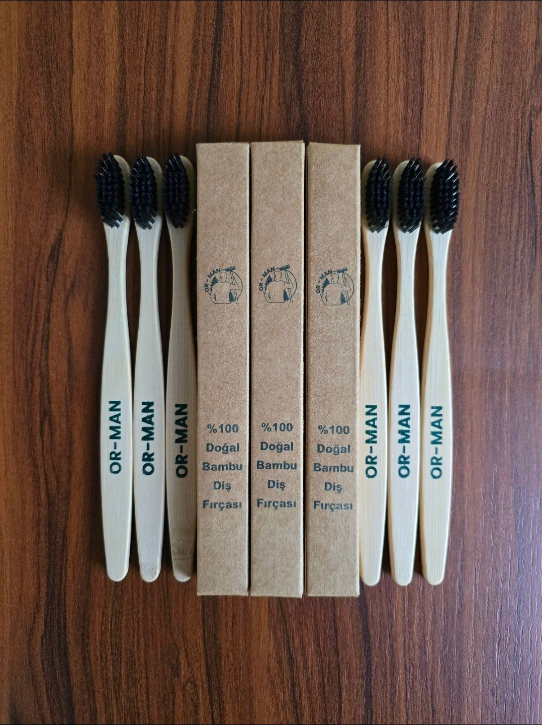 Doğal Aktif Karbonlu Bambu Lifli Diş Fırçası