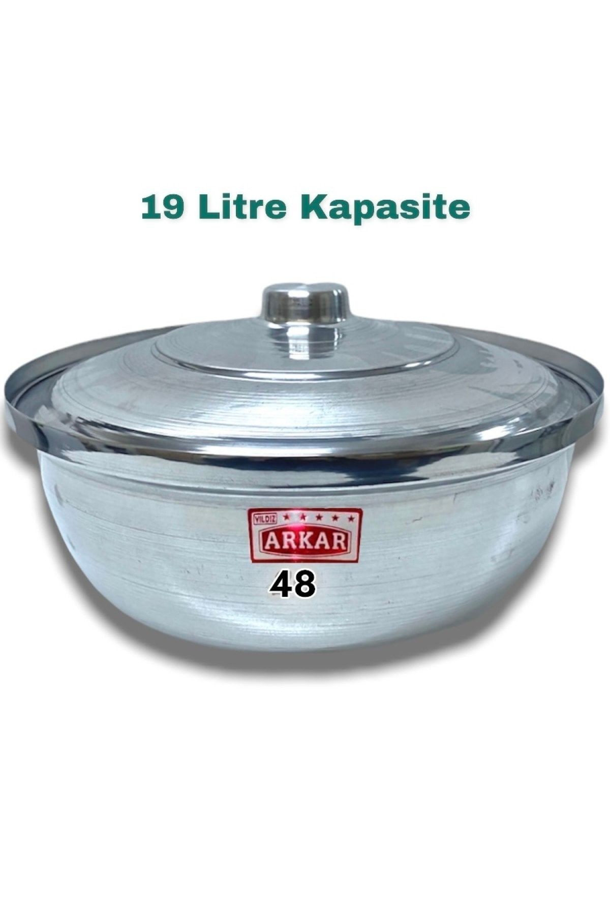 Alüminyum Helvane Tencere Büyük Boy 19 Litre 48 Cm