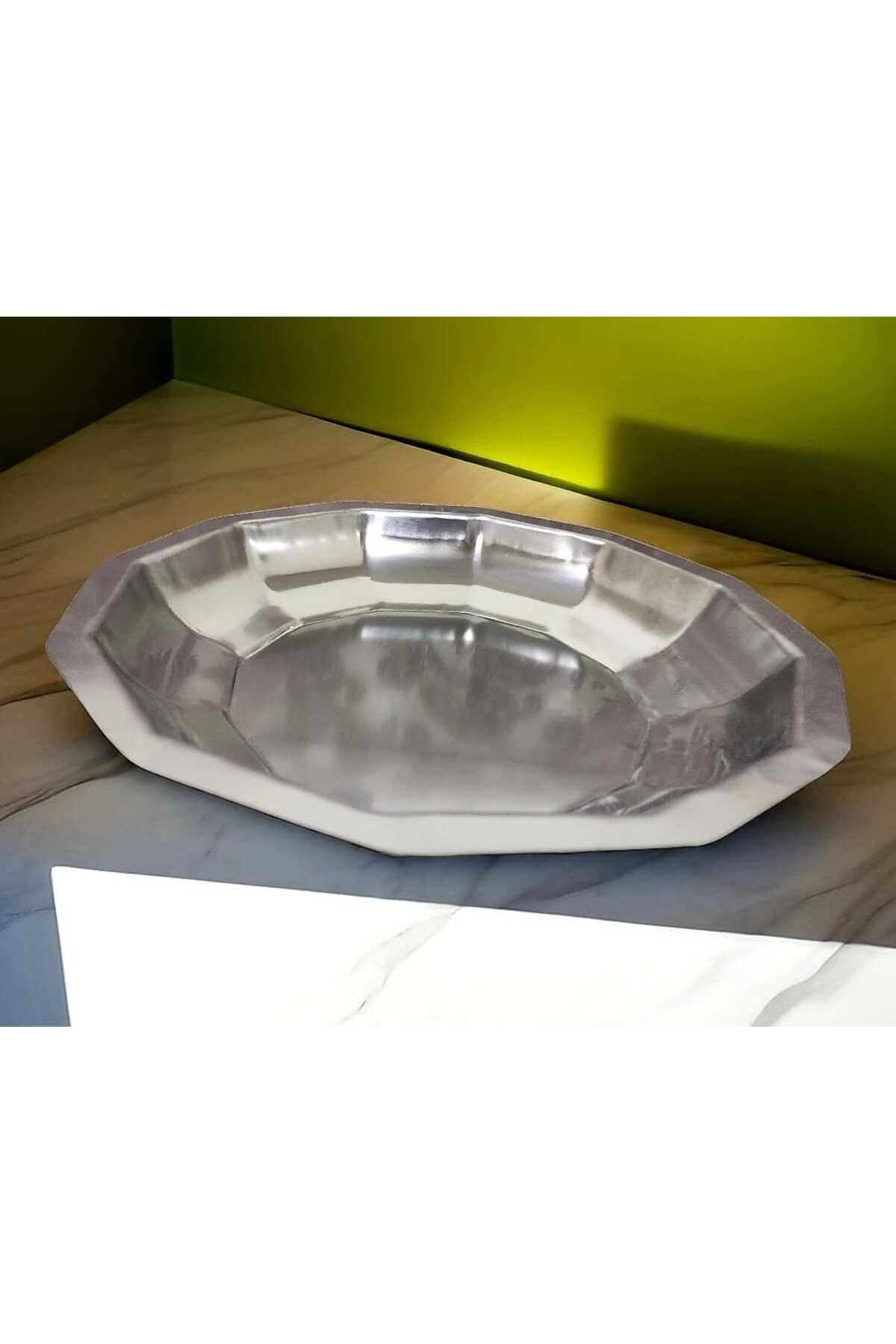 2'li Paslanmaz krom meyvelik & sunum tabağı 27 cm