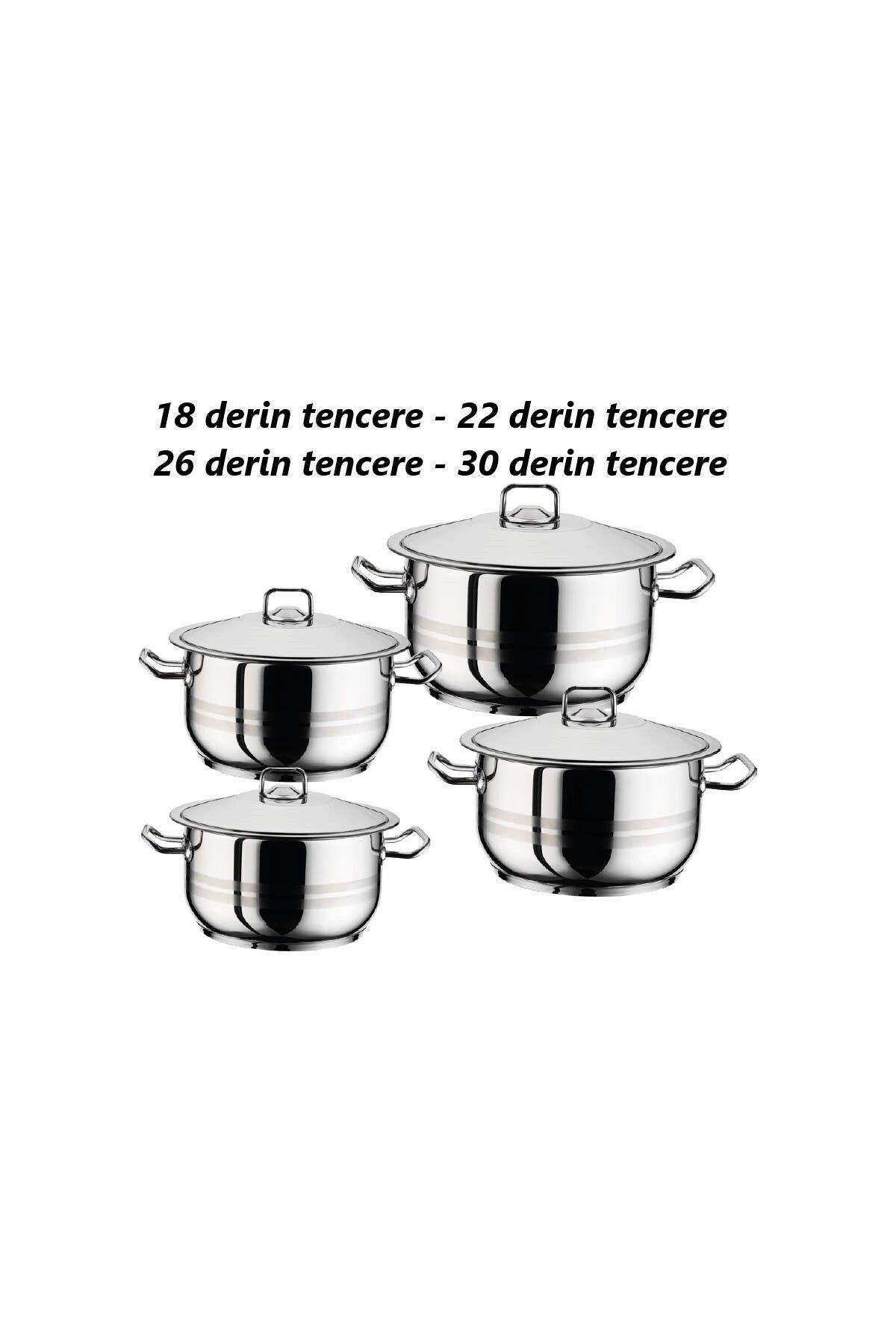 304 kalite hascevher 8 parça tencere seti