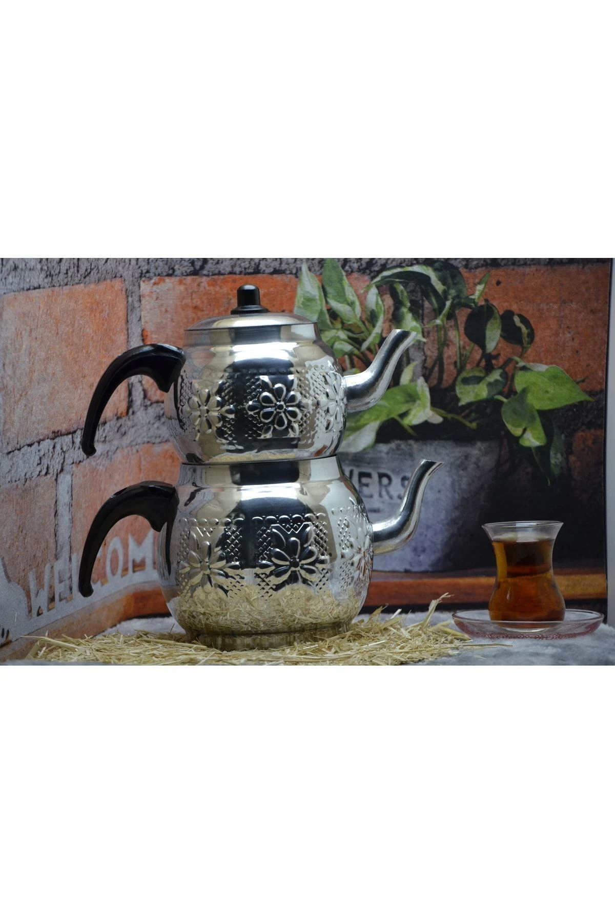 Alüminyum Motifli Desenli Çaydanlık No:3 (1,7 Litre 3 Kişilik)