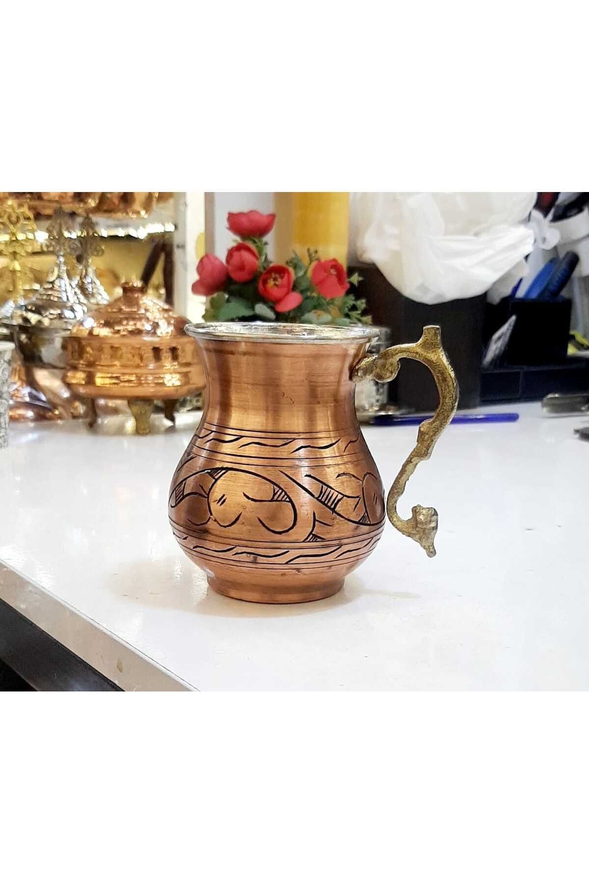 bakır lüks oyma ayran bardağı