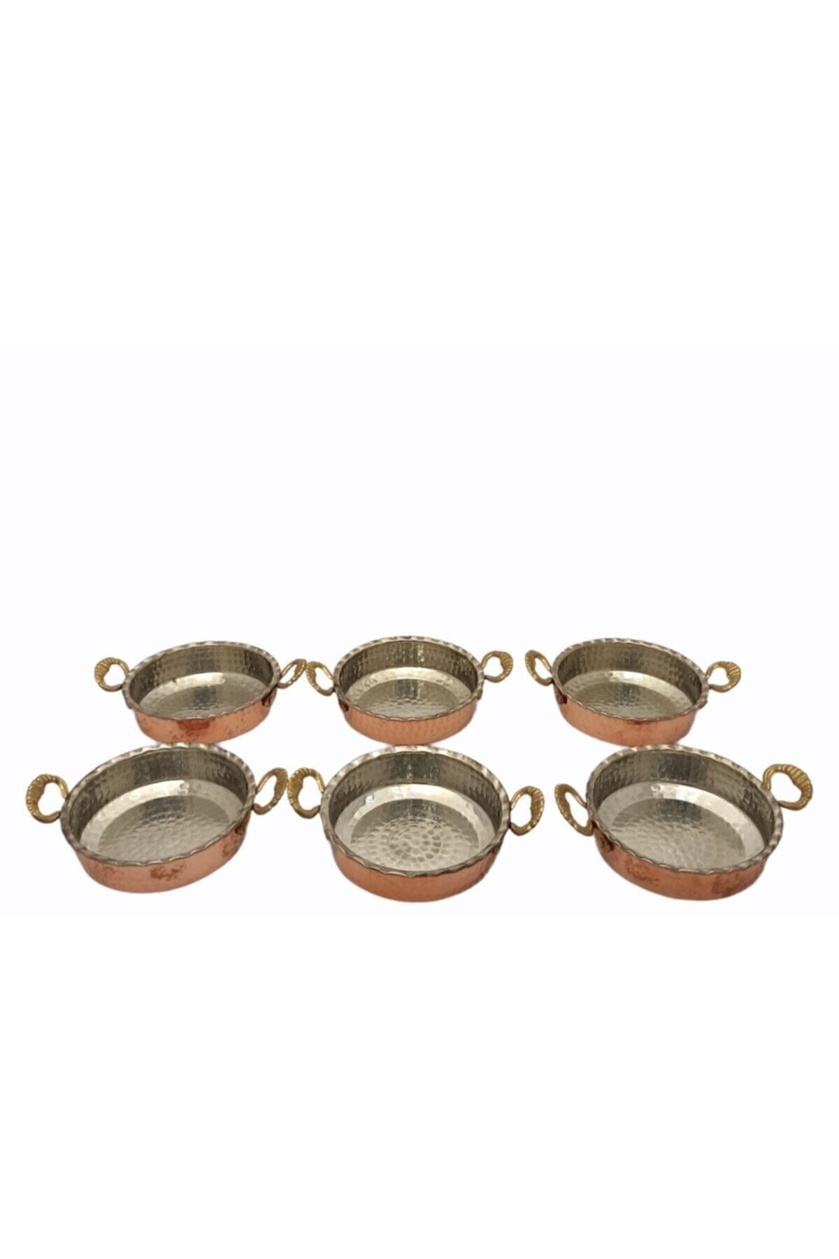 Kahvaltılık Tabak Tava Model Mini 6'lı Set Kırmızı