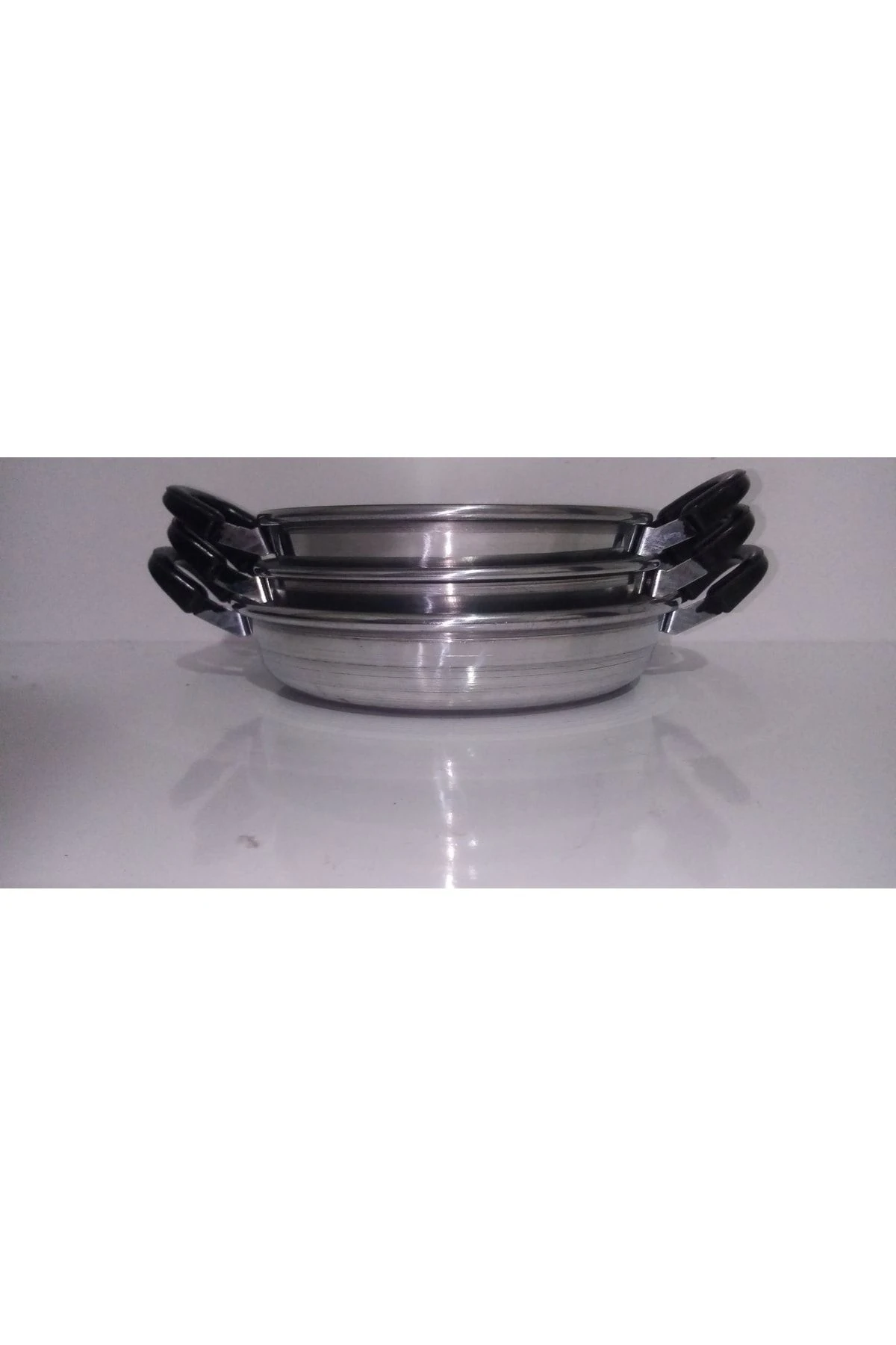 3 Lü Alüminyum Yumurta Tava Takımı (20 Cm 18 Cm 16 Cm)