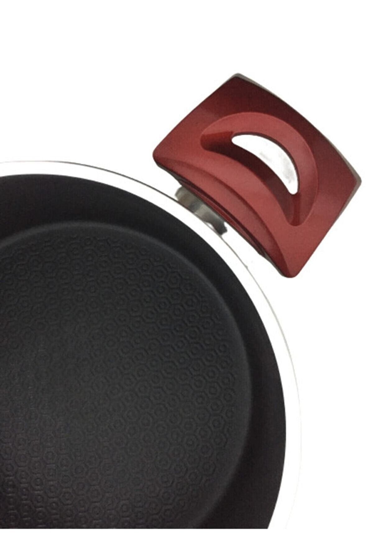 Evinda 24 Cm Derin Teflon Tencere, Cam Kapaklı, Çift Kulplu