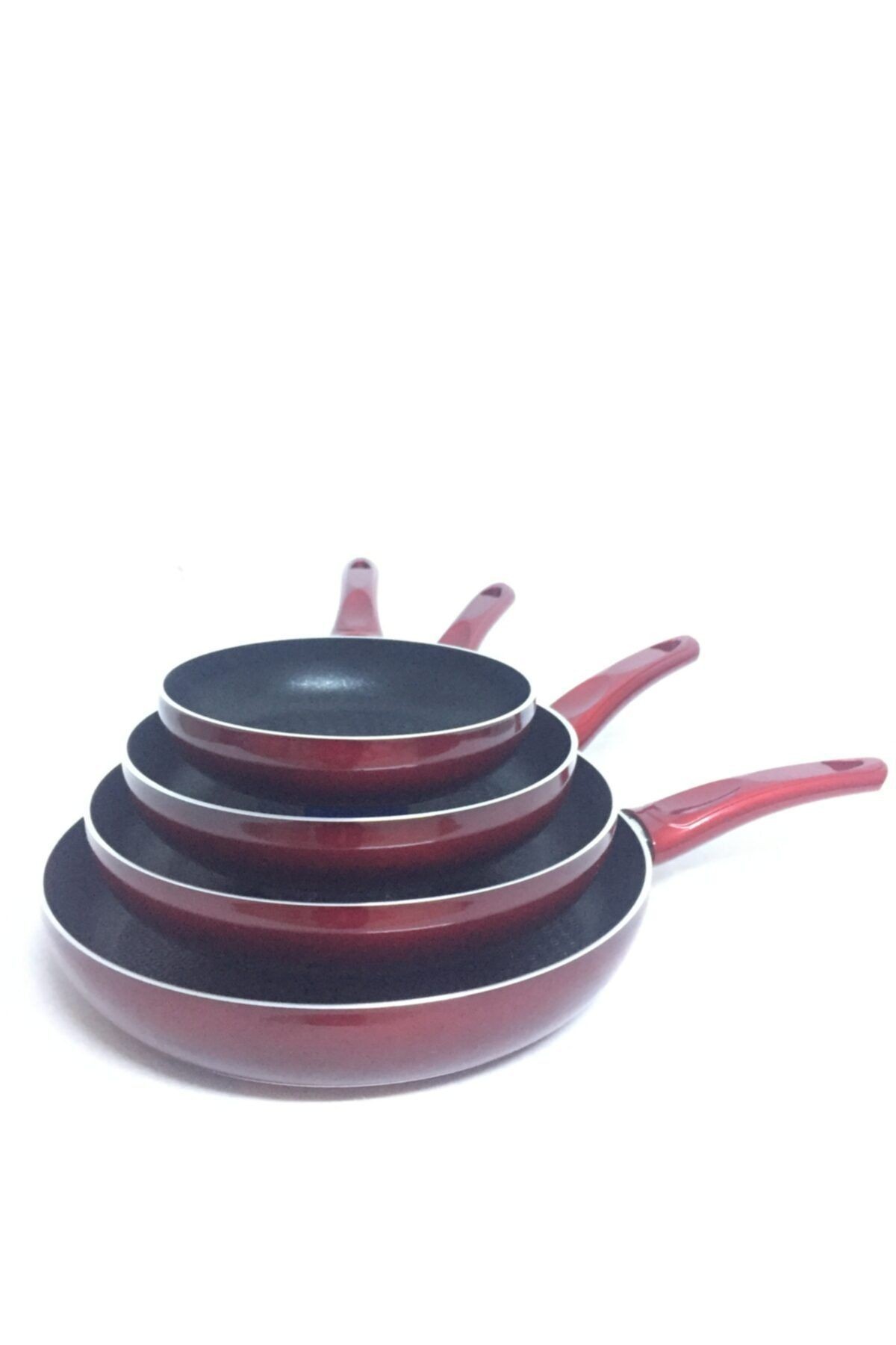Modern Ve Şık Tasarımlar 4'lü Yanmaz Yapışmaz Teflon Tava Set 18-22-26-30cm