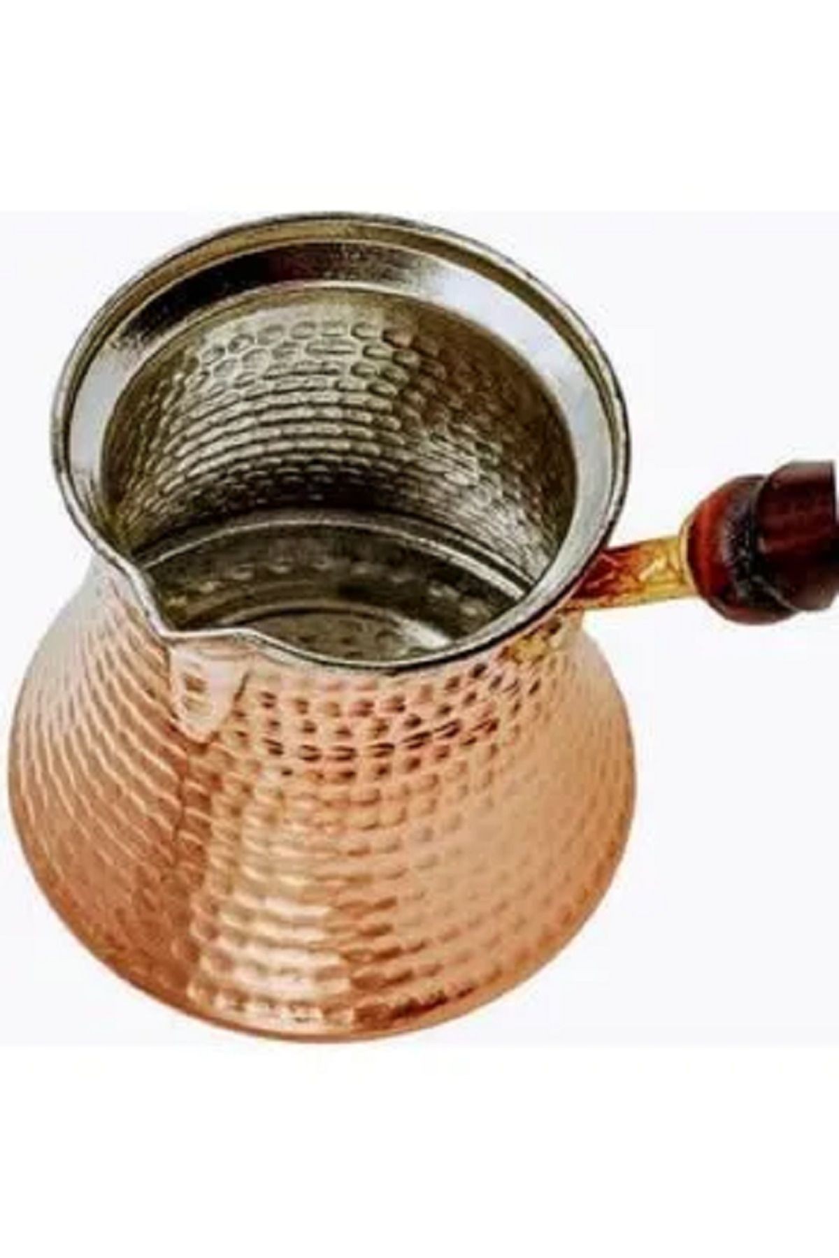 7 kişilik ahşap kulp bakır cezve