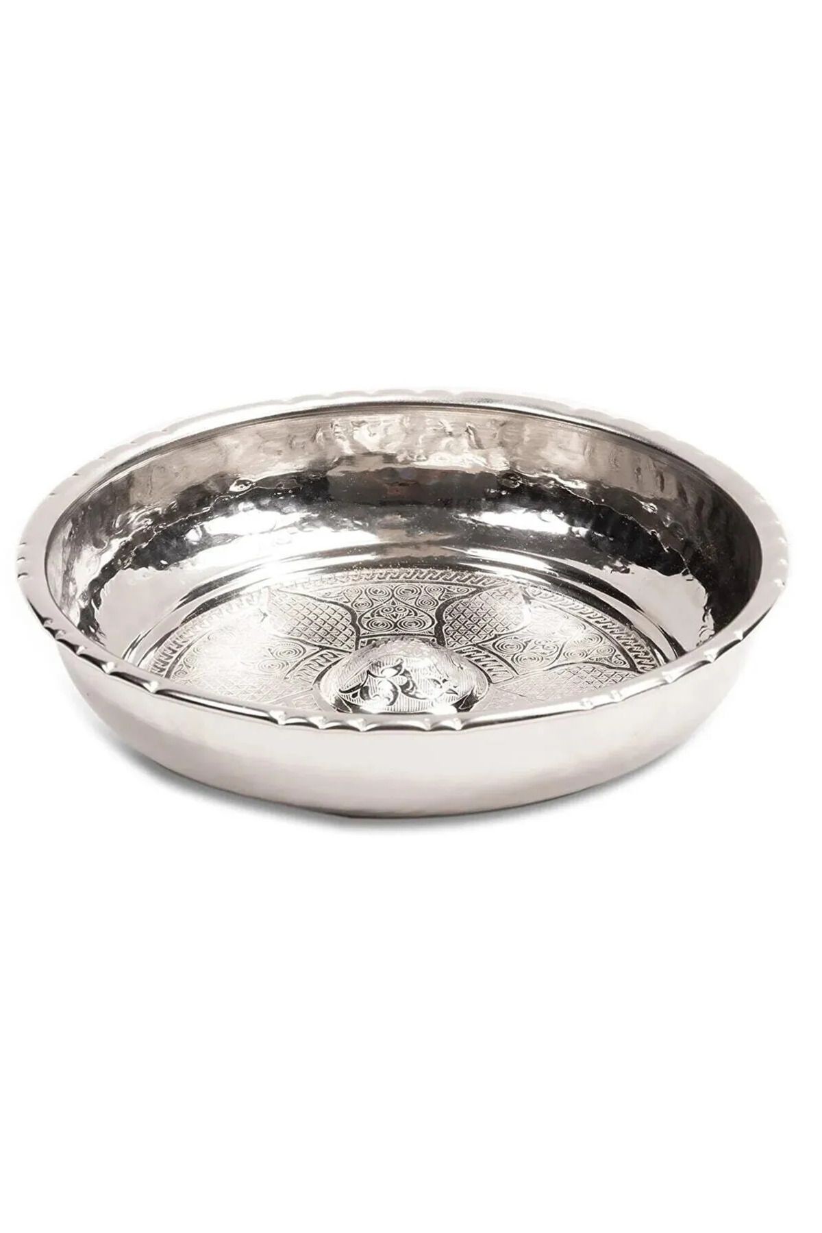 İşlemeli Çelik Hamam Tası 20 Cm