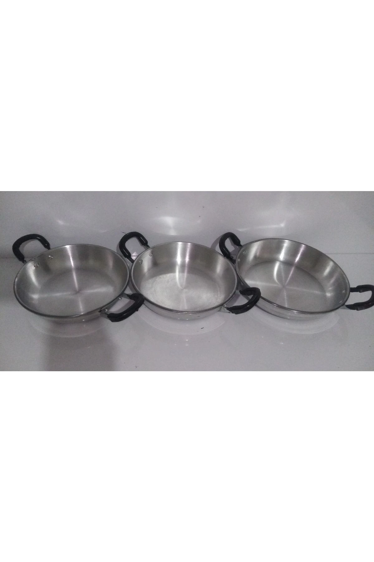 3 Lü Alüminyum Yumurta Tava Takımı (20 Cm 18 Cm 16 Cm)