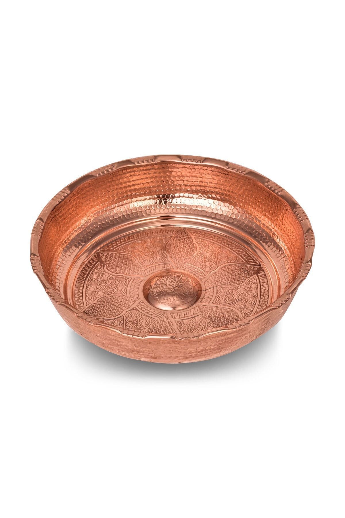 Kurnacı Bakır Hamam Tası 20cm Bakır Renk