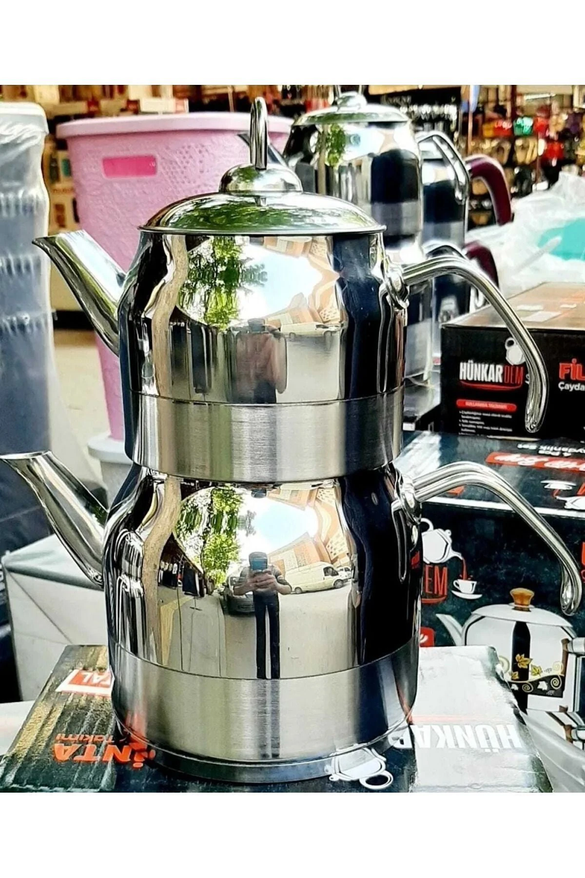 Filinta Aile Boy Çaydanlık Metal Kulp 4 Litre