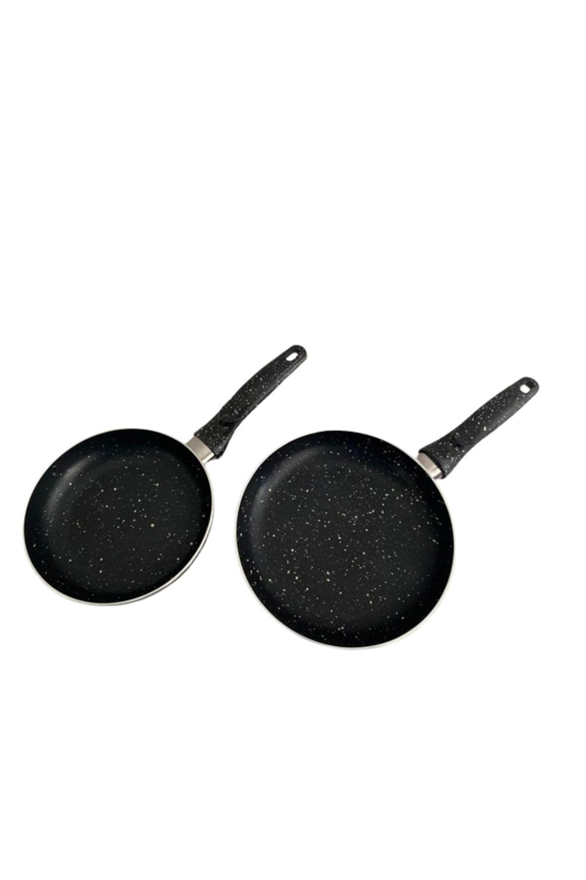 Kalitesi Kartef Granit 4lü Siyah Renk Tava Set 18-22-26-30 Cm