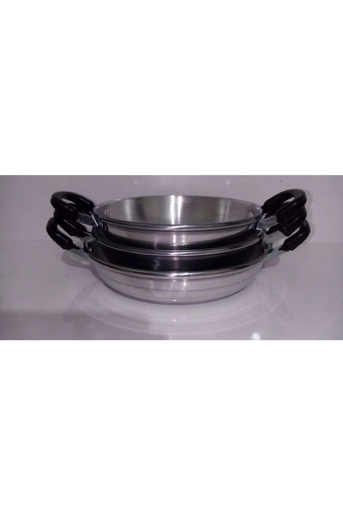 3 Lü Alüminyum Yumurta Tava Takımı (20 Cm 18 Cm 16 Cm)