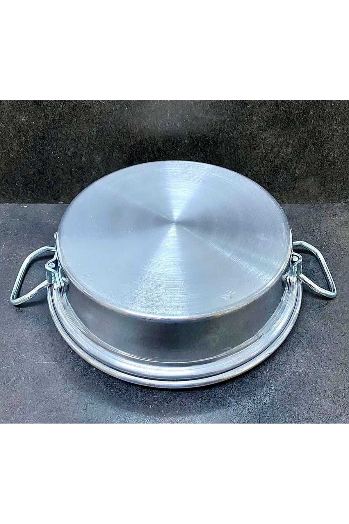 Alüminyum metal kulp kapaklı kızartma ve pilav tavası 40 cm