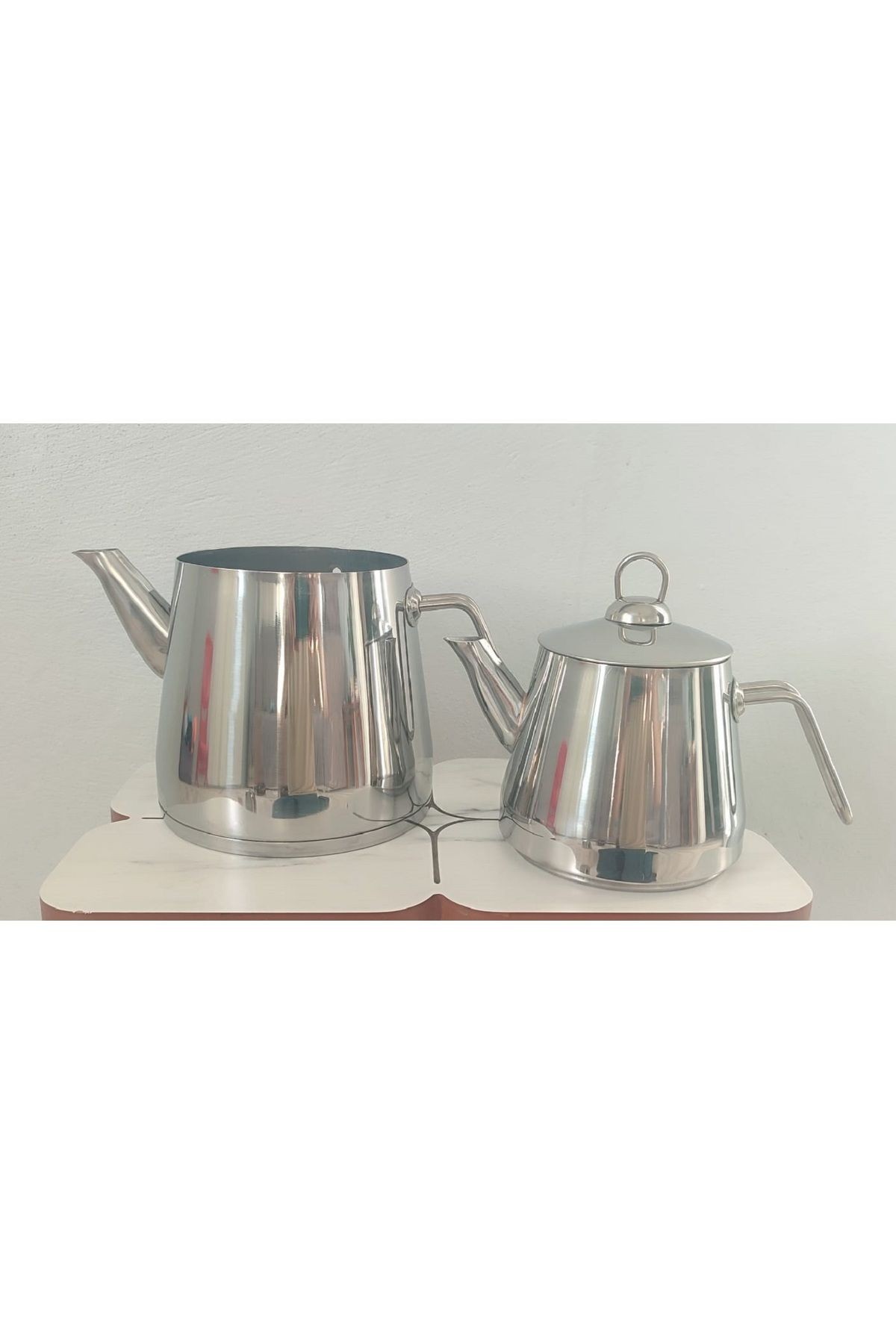 pramit metal kulp aile çaydanlık takımı