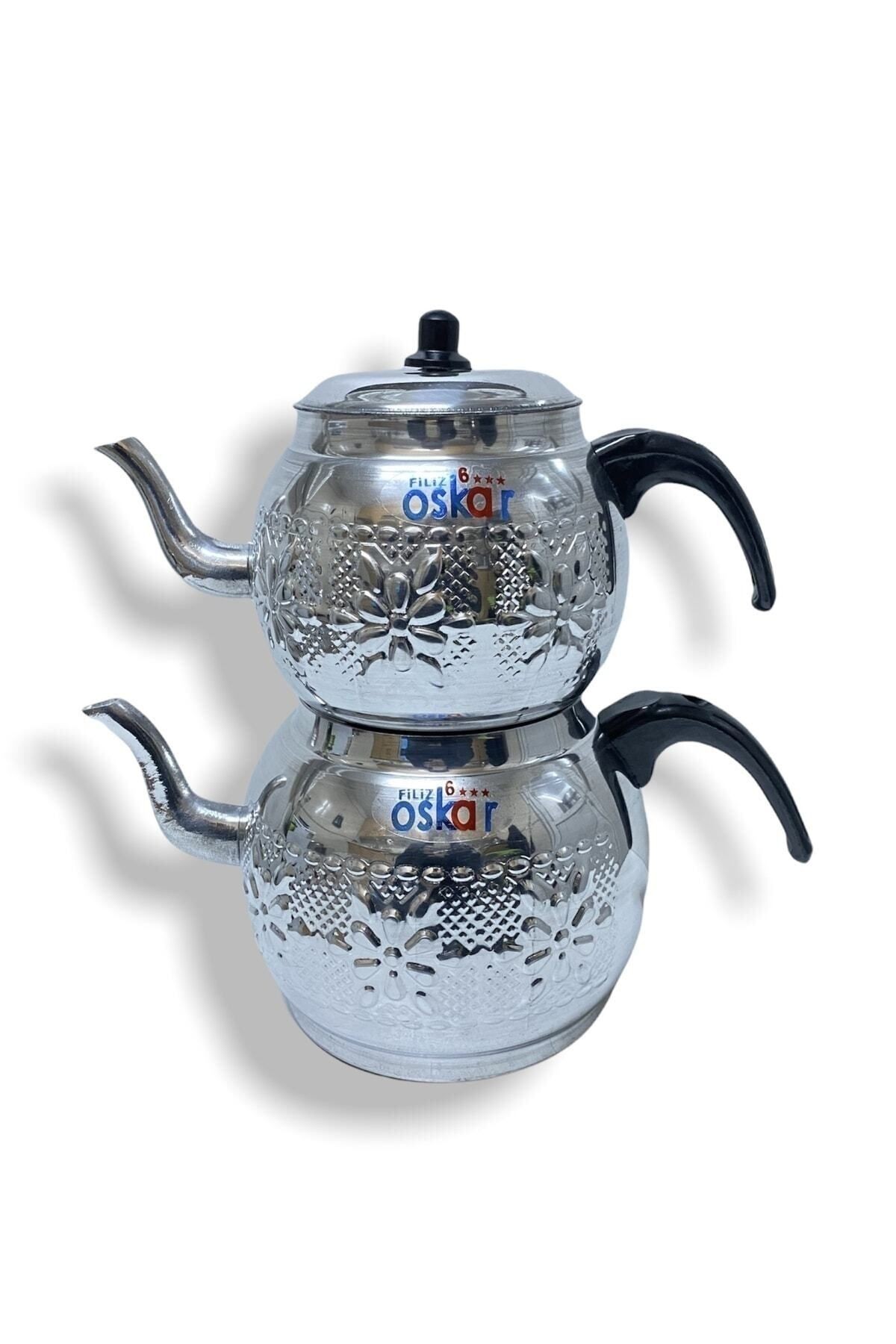 Gümüş Çaydanlık Motifli No 6 (TOPLAM 4.50 LİTRE) Alüminyum